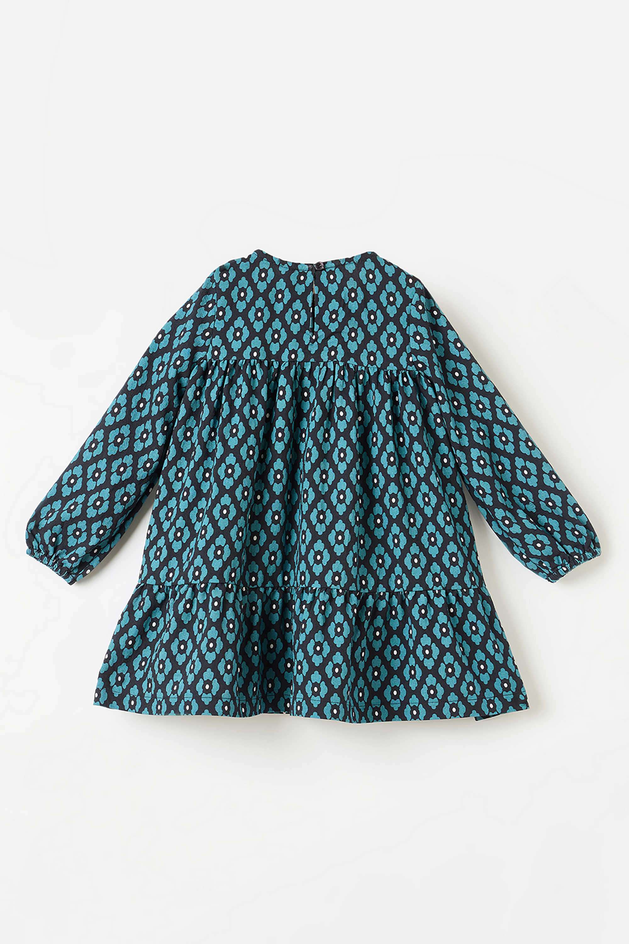 Solid-Blended-Fabric-Girl-s-Casual-Wear-Dress
