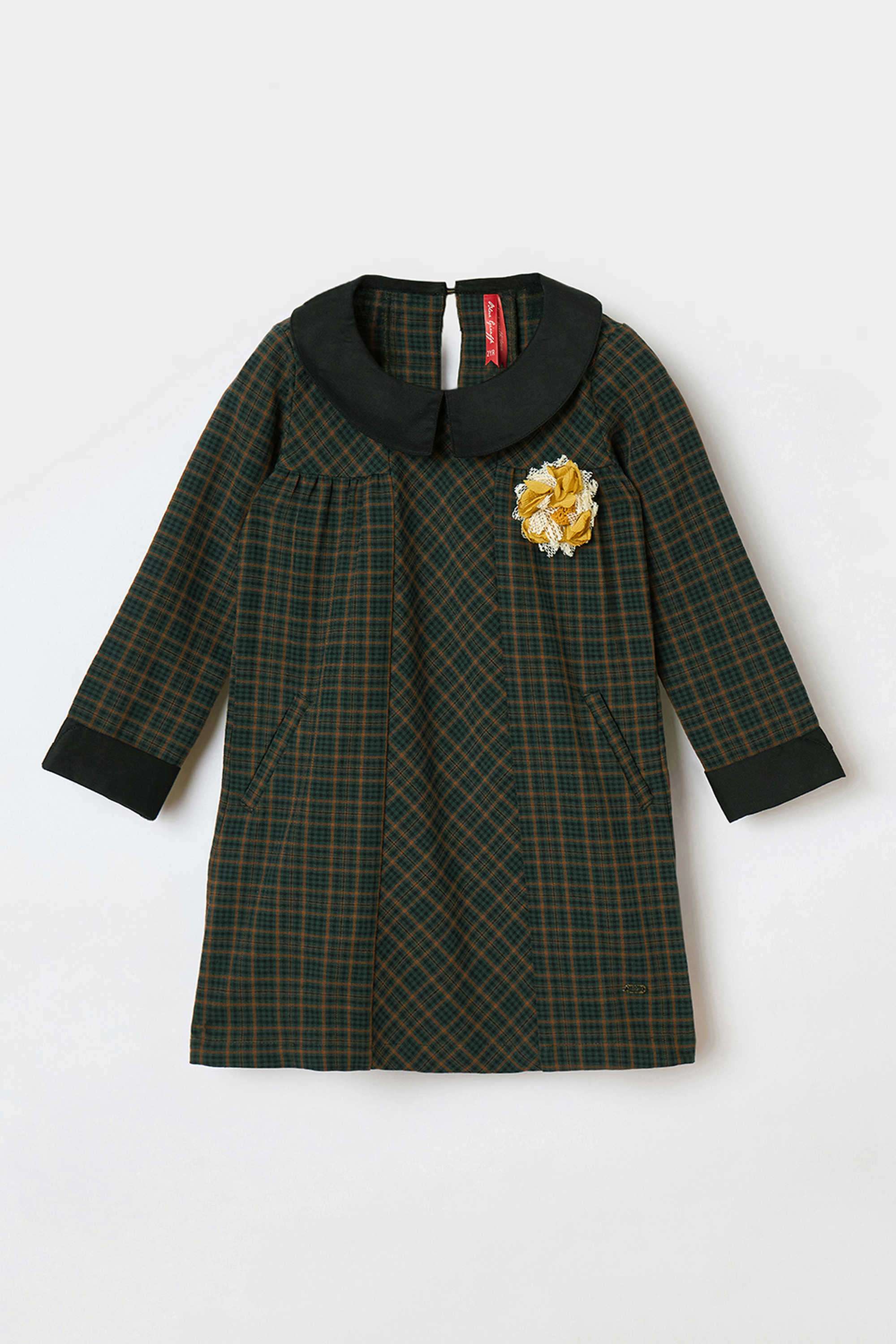 Solid-Blended-Fabric-Girl-s-Casual-Wear-Dress