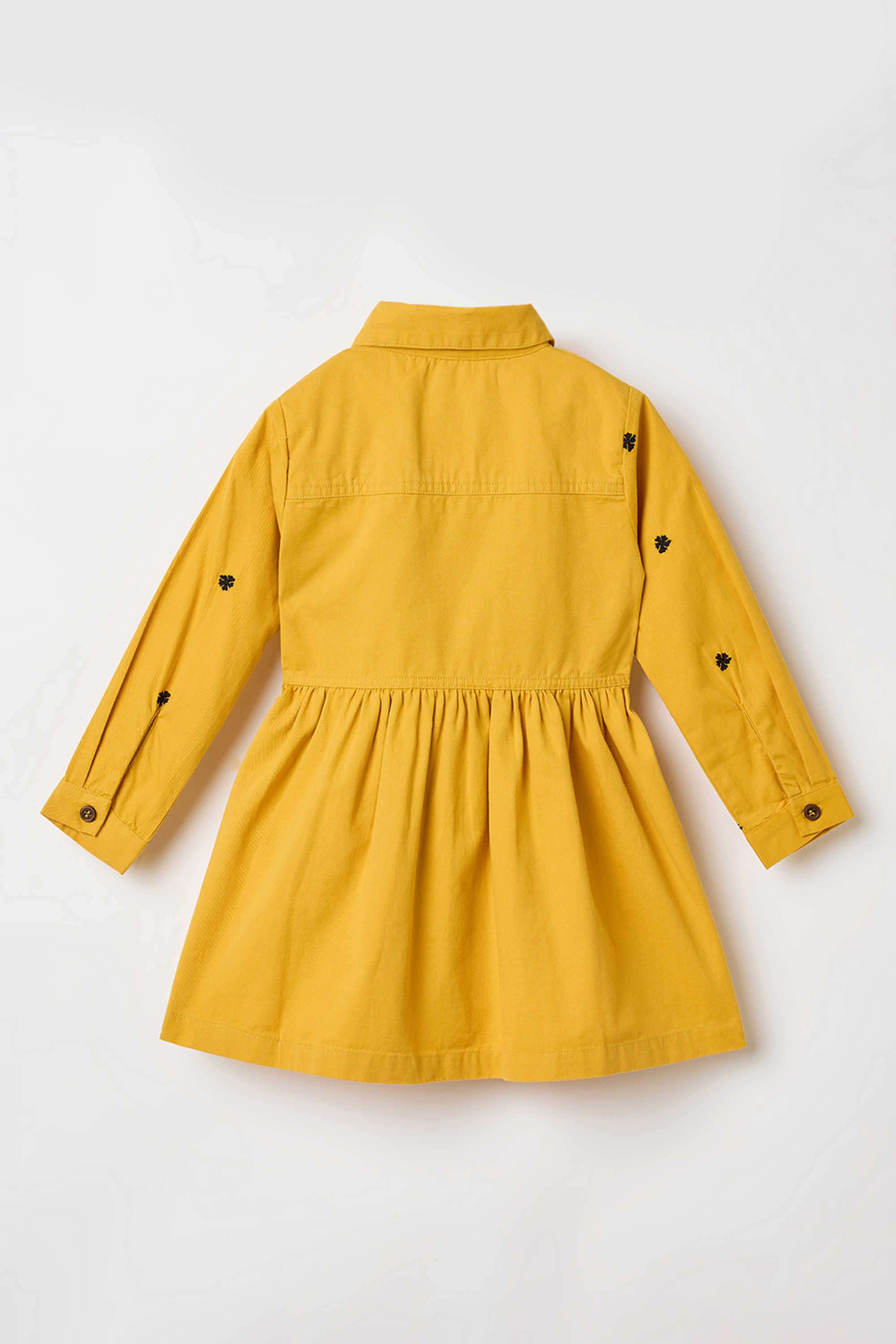 Solid-Blended-Fabric-Girl-s-Casual-Wear-Dress