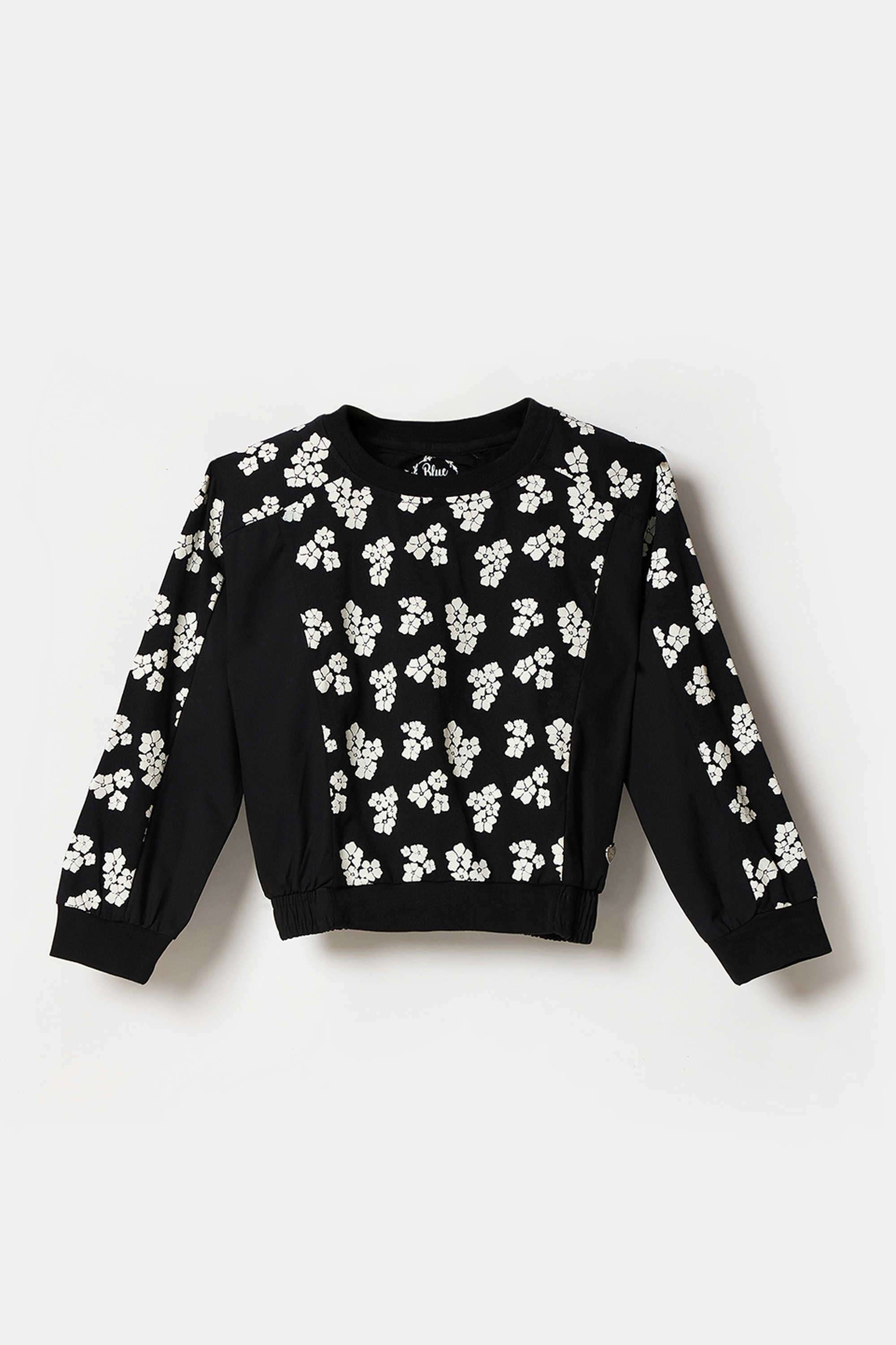 Solid-Blended-Fabric-Collared-Girl-s-Top