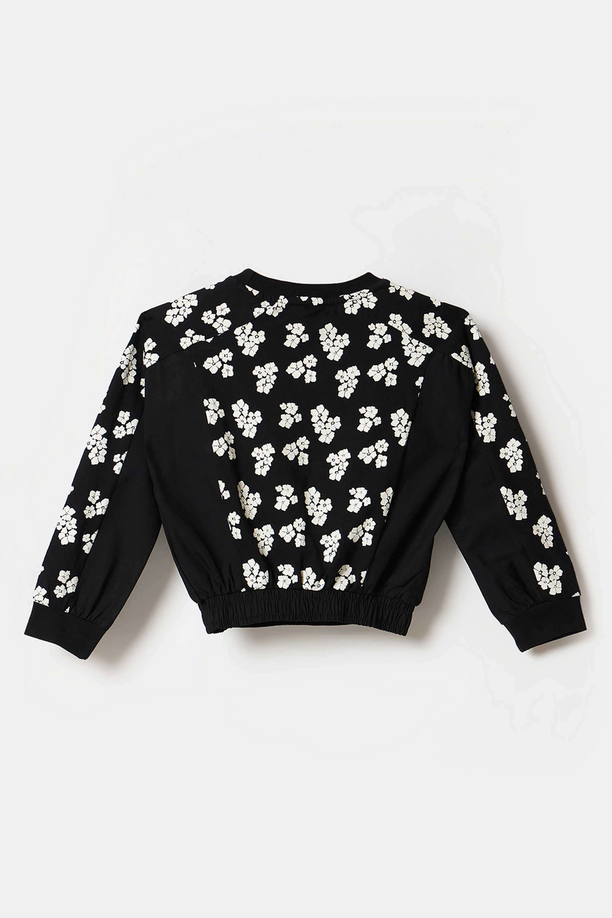 Solid-Blended-Fabric-Collared-Girl-s-Top