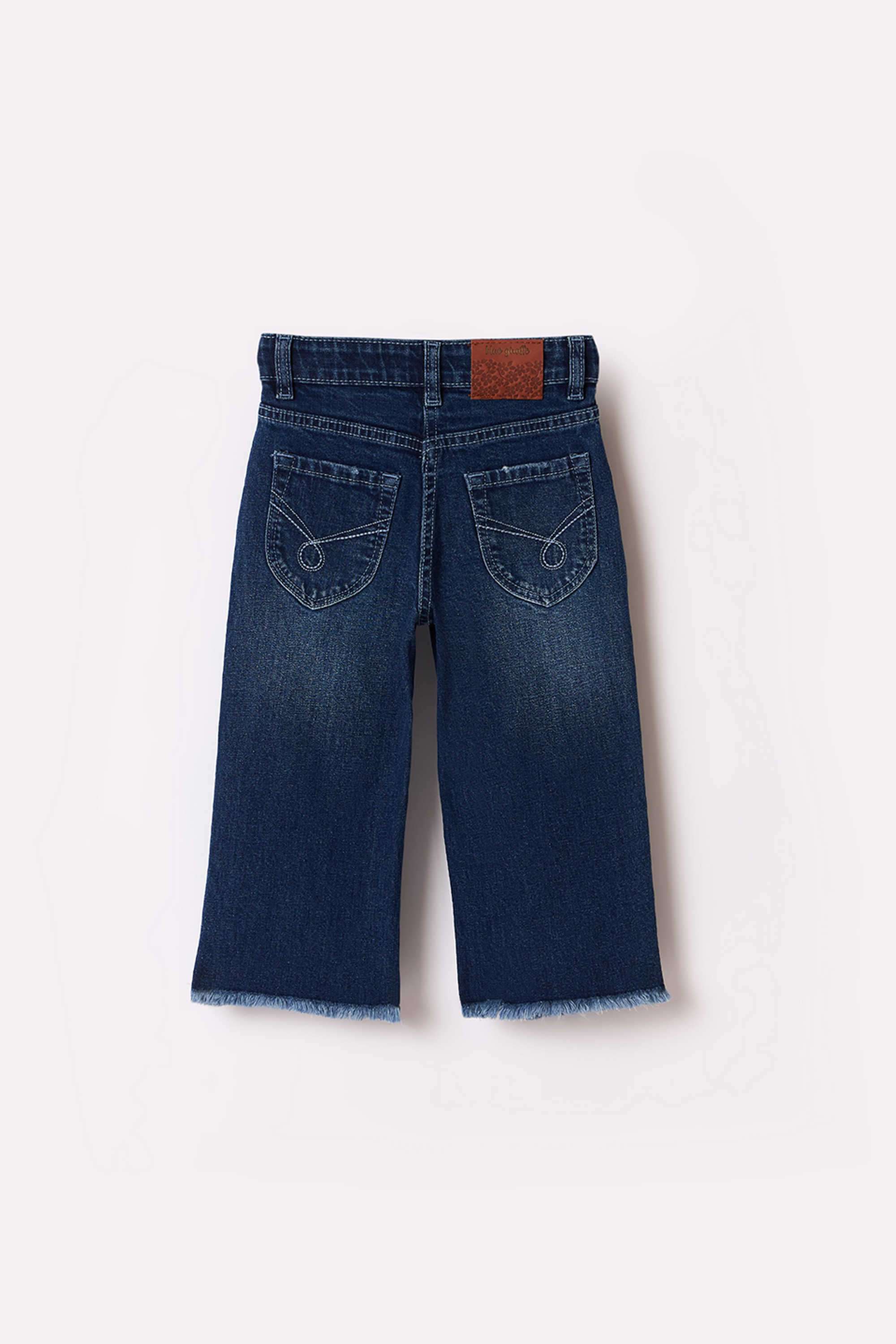 Solid-Blended-Fabric-Regular-Fit-Girl-s-Jeans