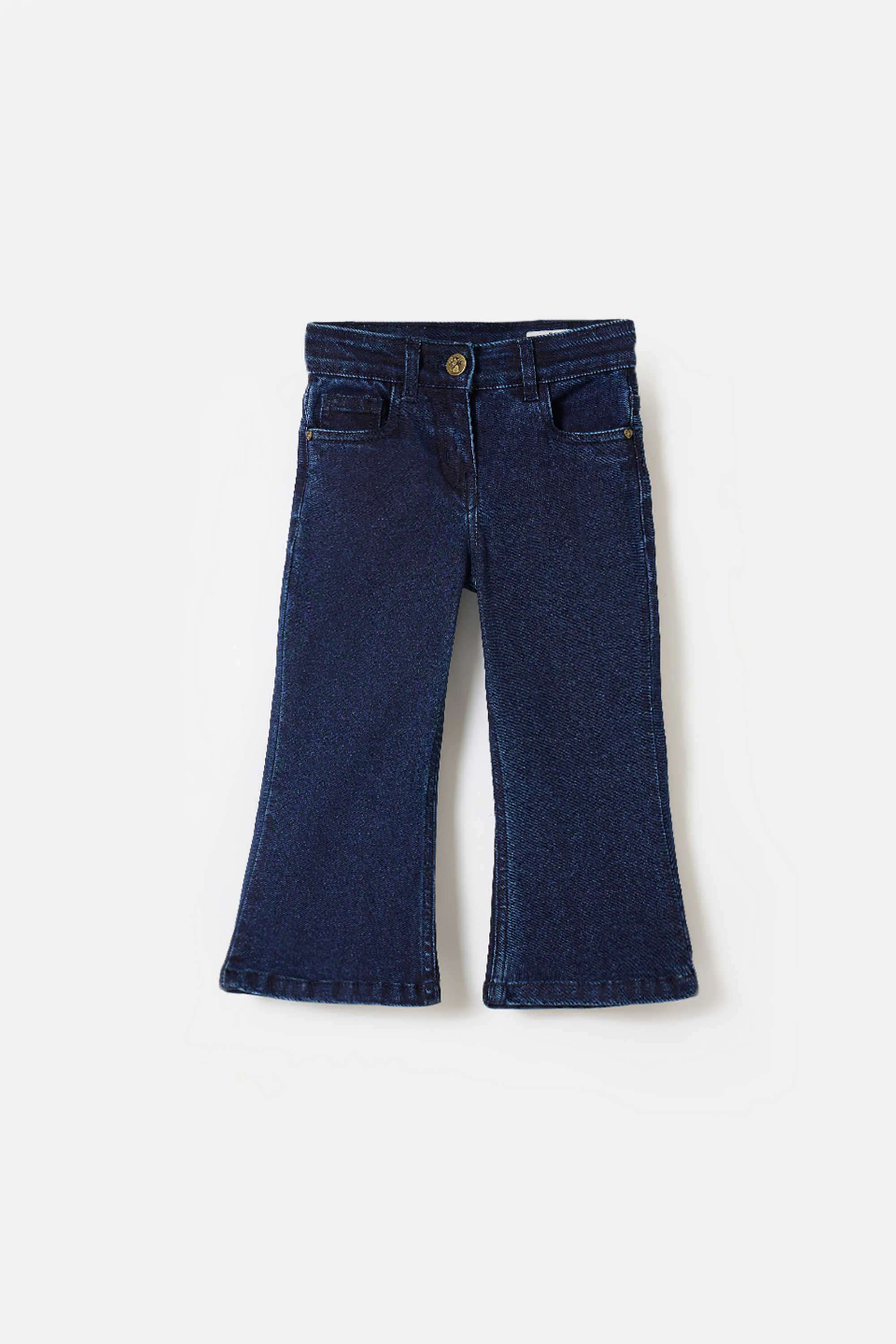 Solid-Blended-Fabric-Regular-Fit-Girl-s-Jeans