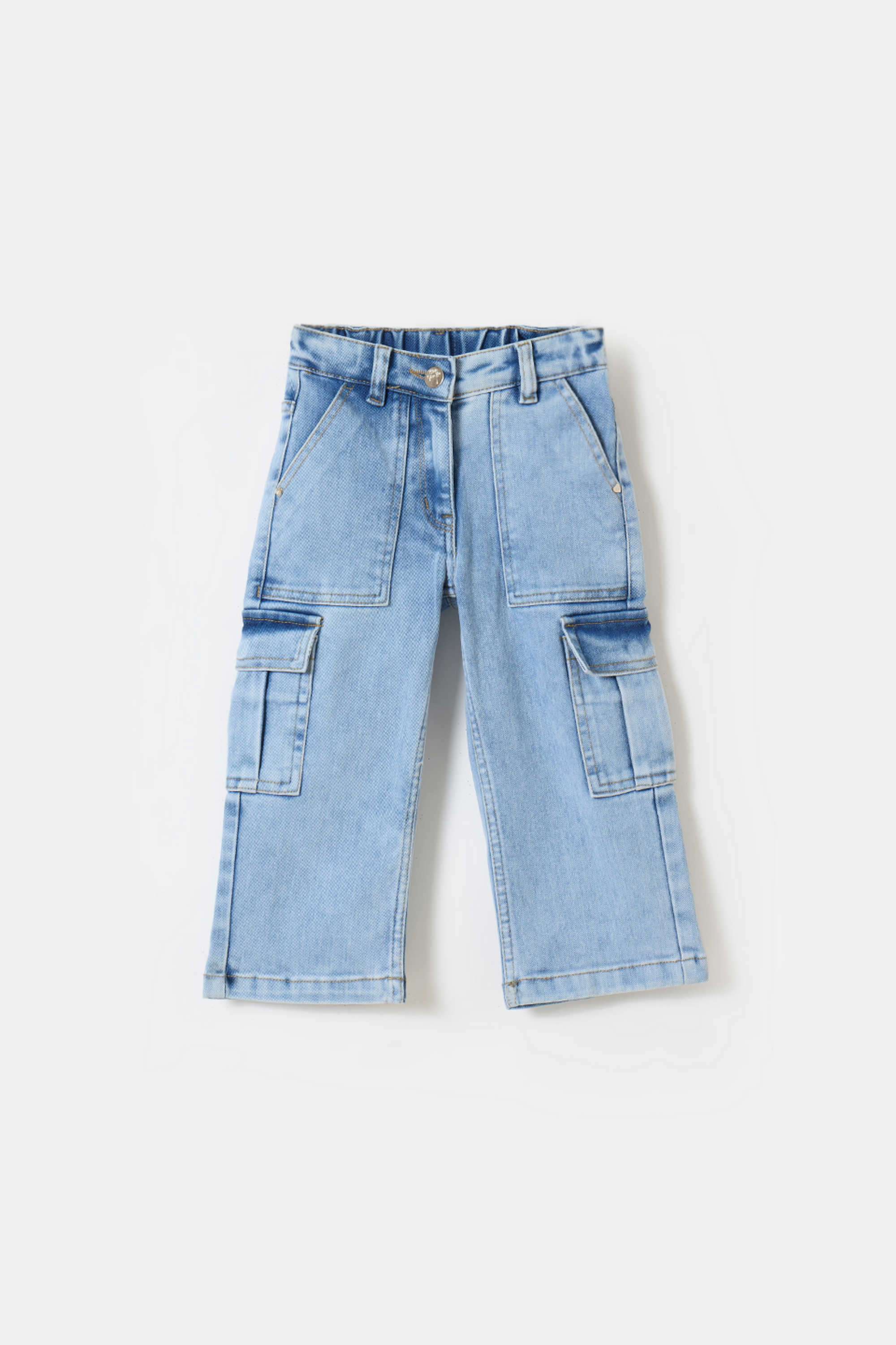 Solid-Blended-Fabric-Regular-Fit-Girl-s-Jeans
