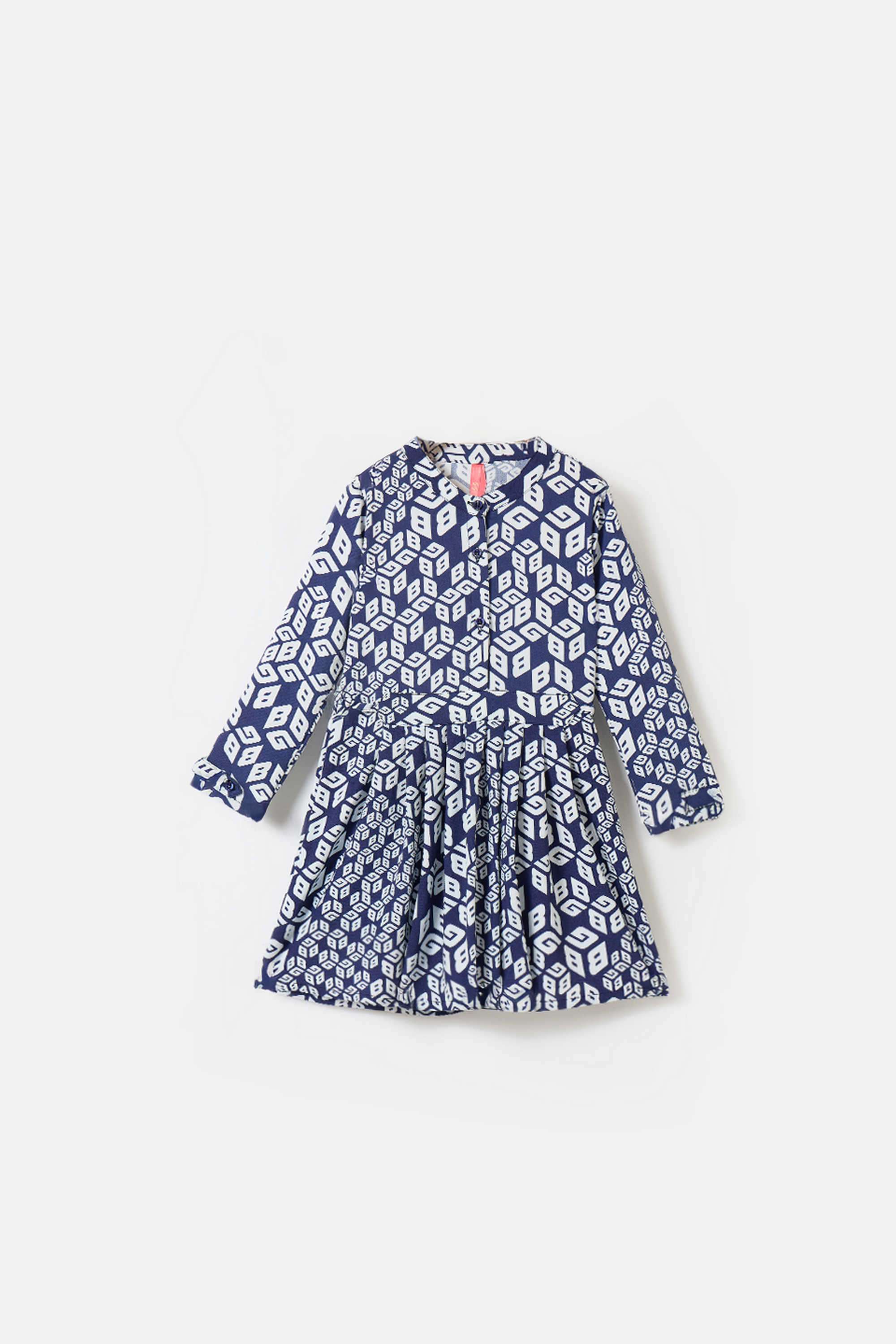 Solid-Blended-Fabric-Girl-s-Casual-Wear-Dress