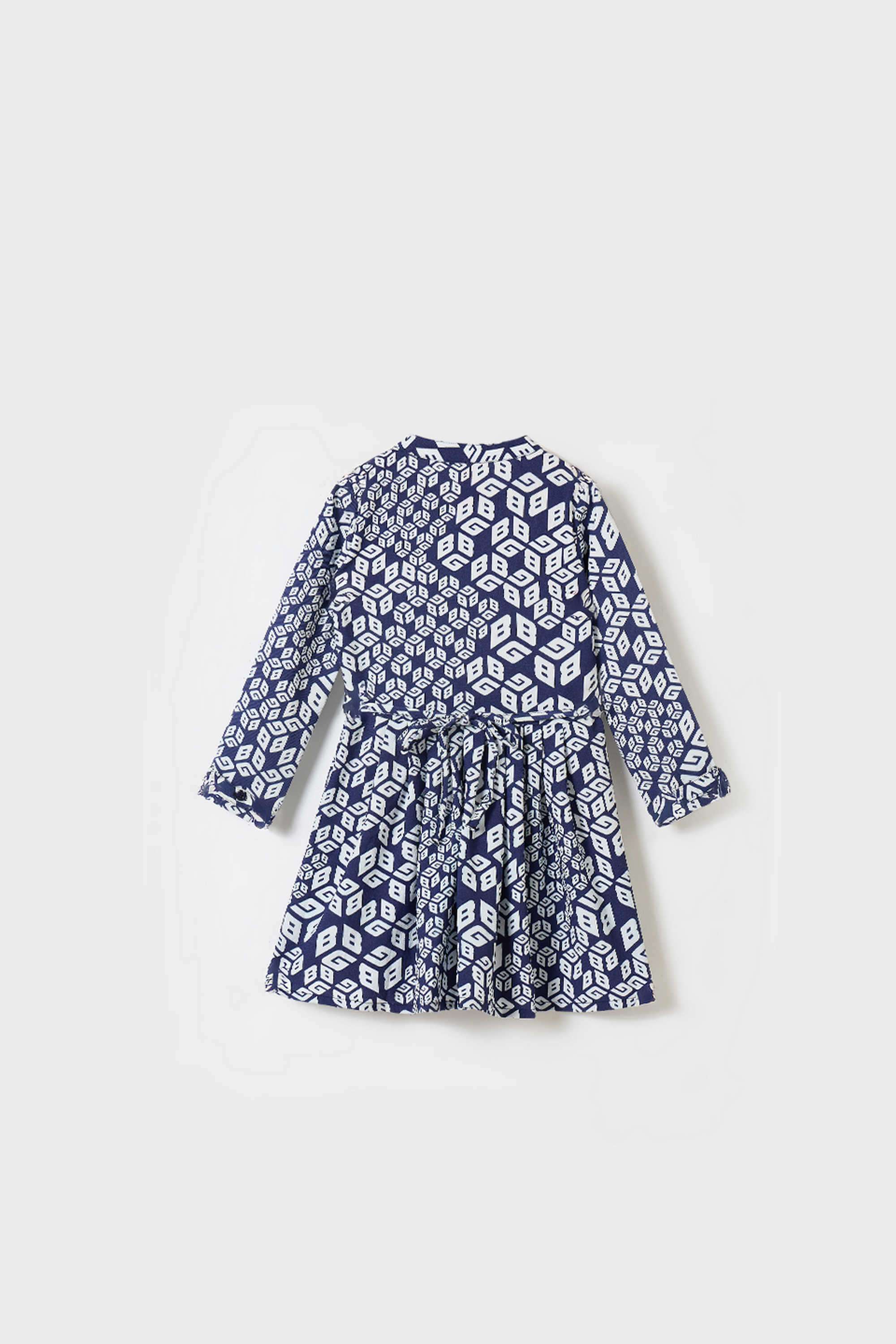 Solid-Blended-Fabric-Girl-s-Casual-Wear-Dress