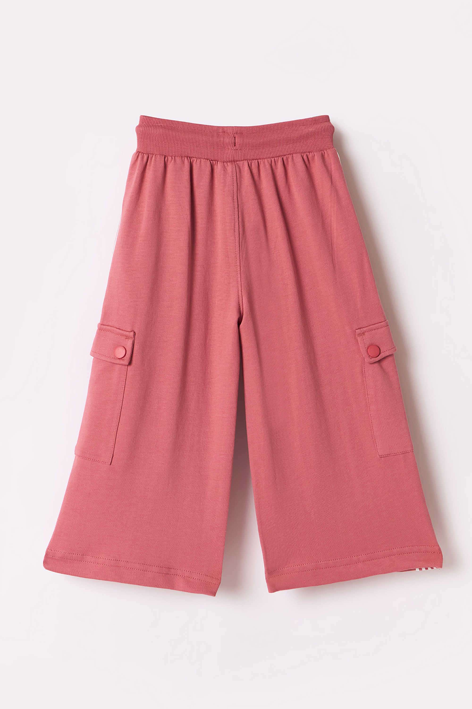 Solid-Blended-Fabric-Regular-Fit-Girl-s-Pants