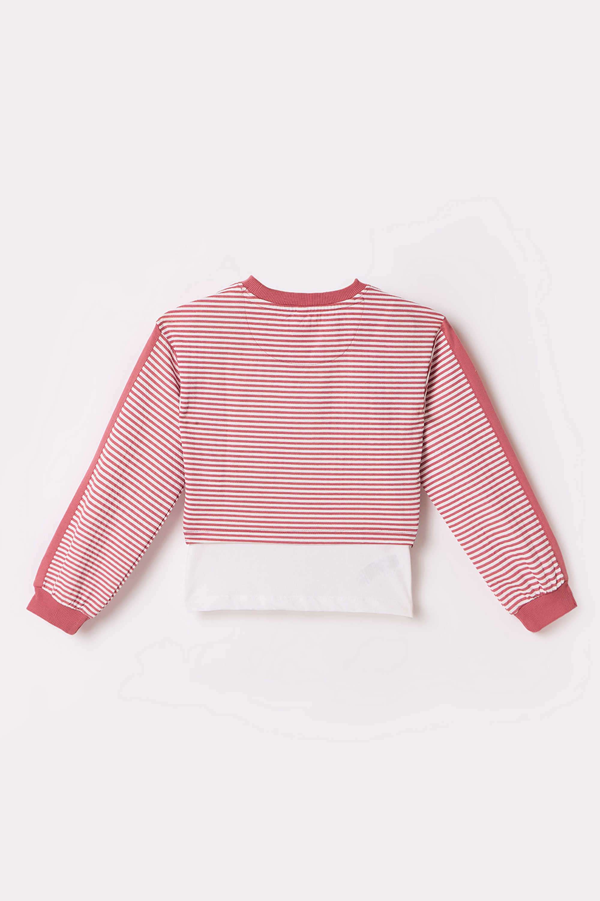 Solid-Blended-Fabric-Round-Neck-Girl-s-T-Shirt