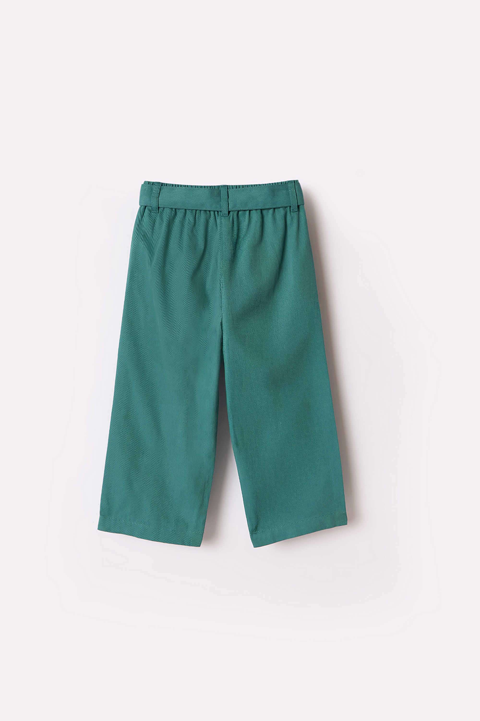 Solid-Blended-Fabric-Regular-Fit-Girl-s-Trousers