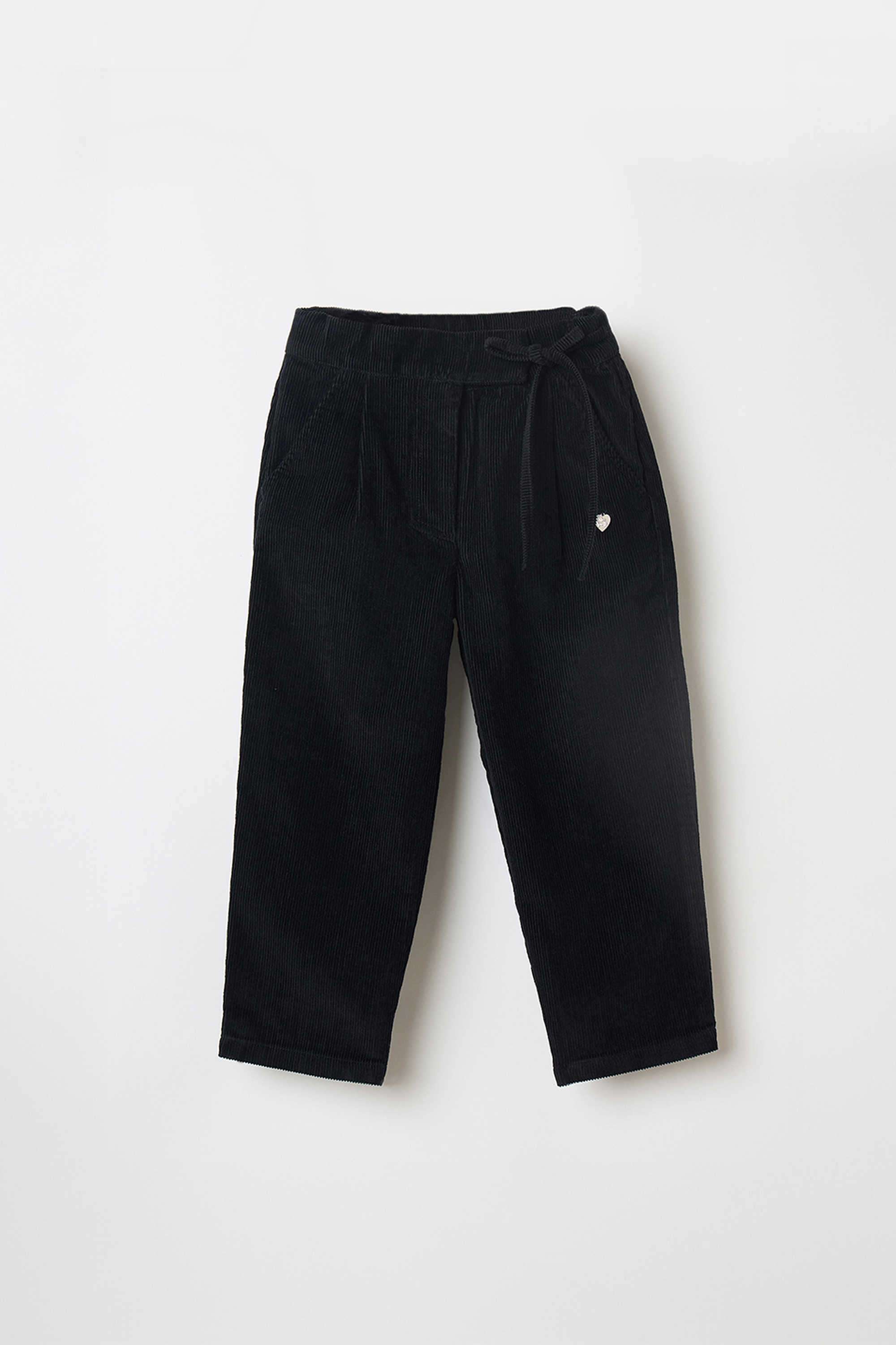 Solid-Blended-Fabric-Regular-Fit-Girl-s-Trousers