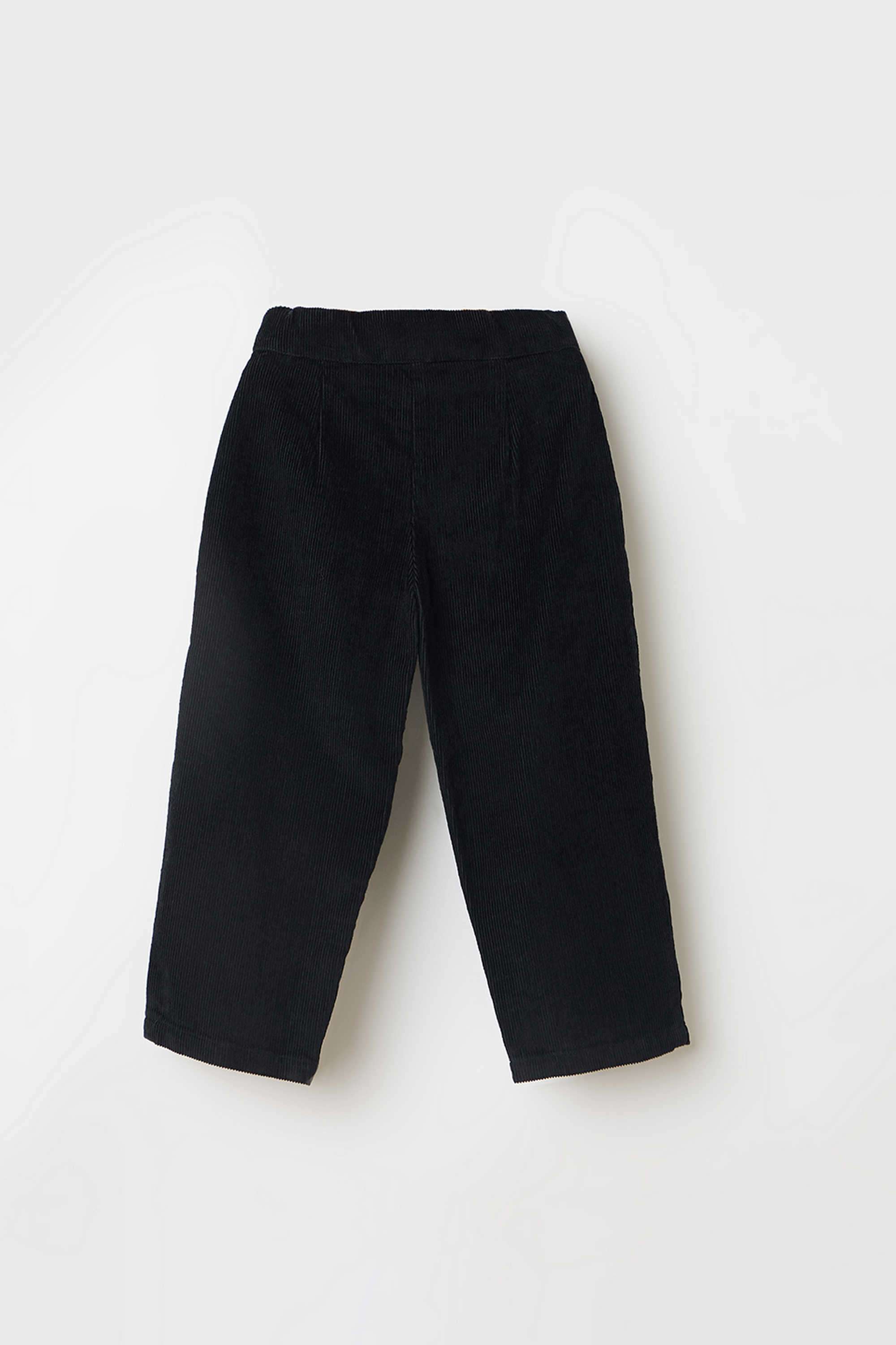 Solid-Blended-Fabric-Regular-Fit-Girl-s-Trousers