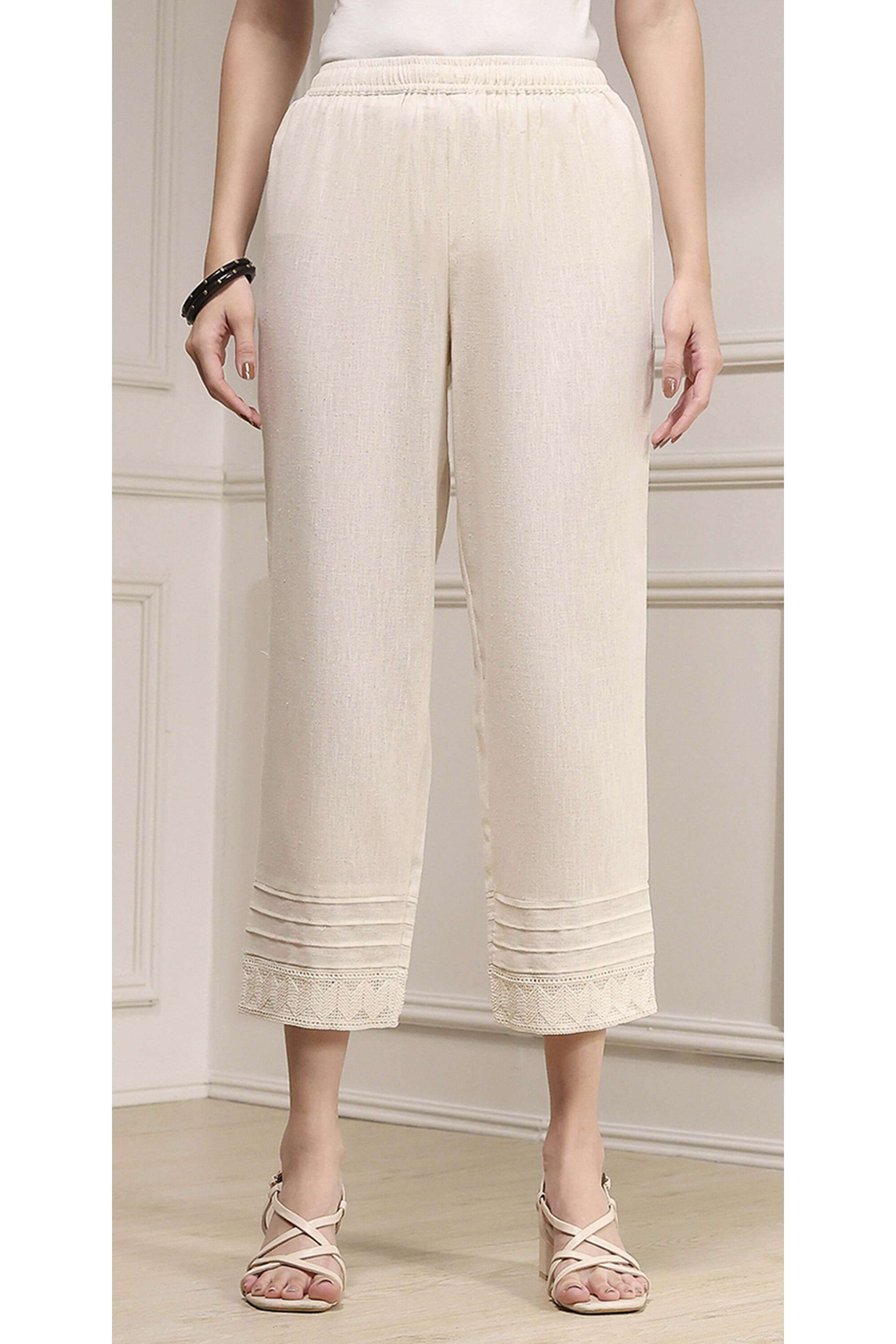 Solid-Cotton-Women-Pants