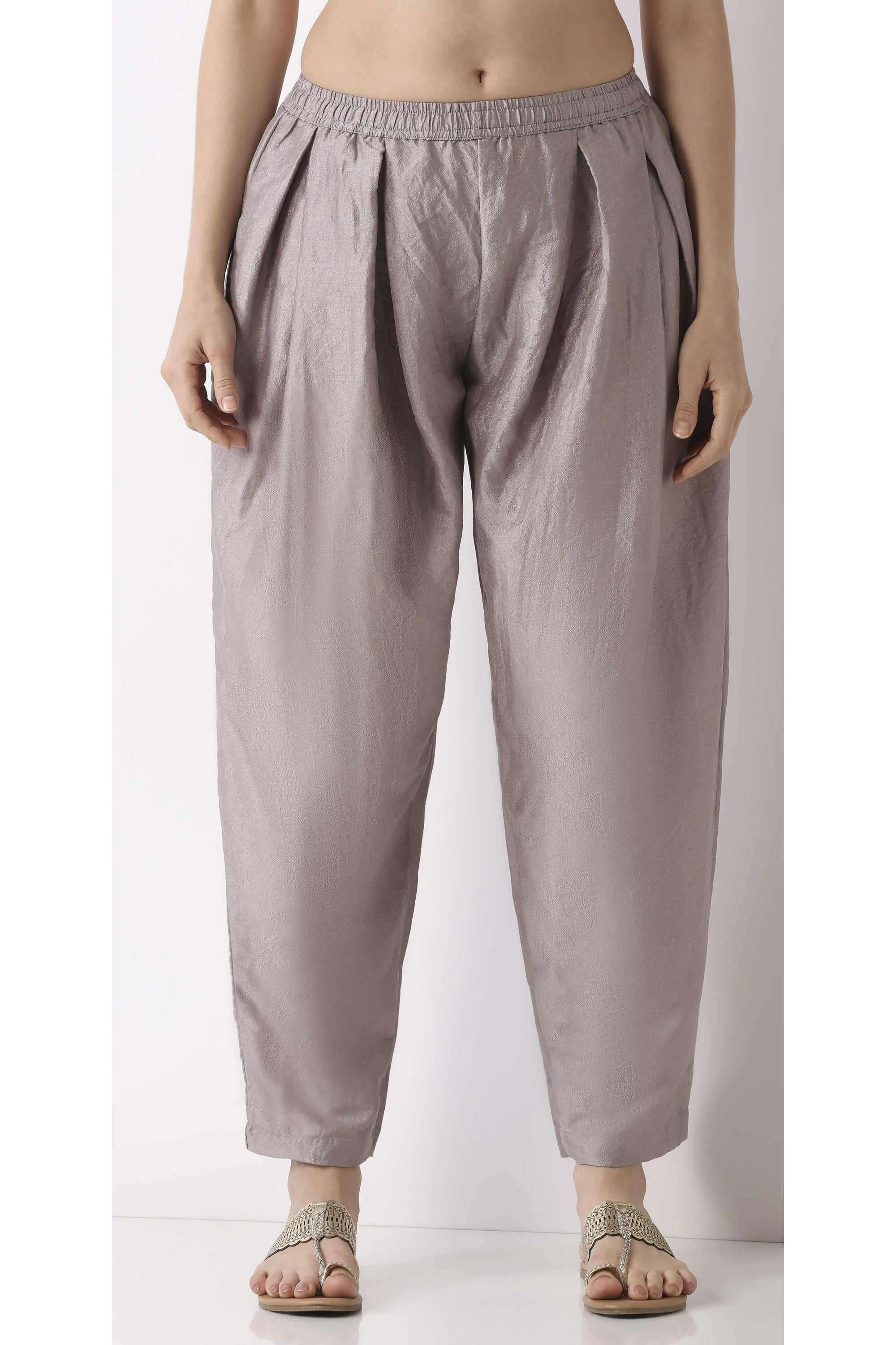 Textured-Polyester-Women-Pants