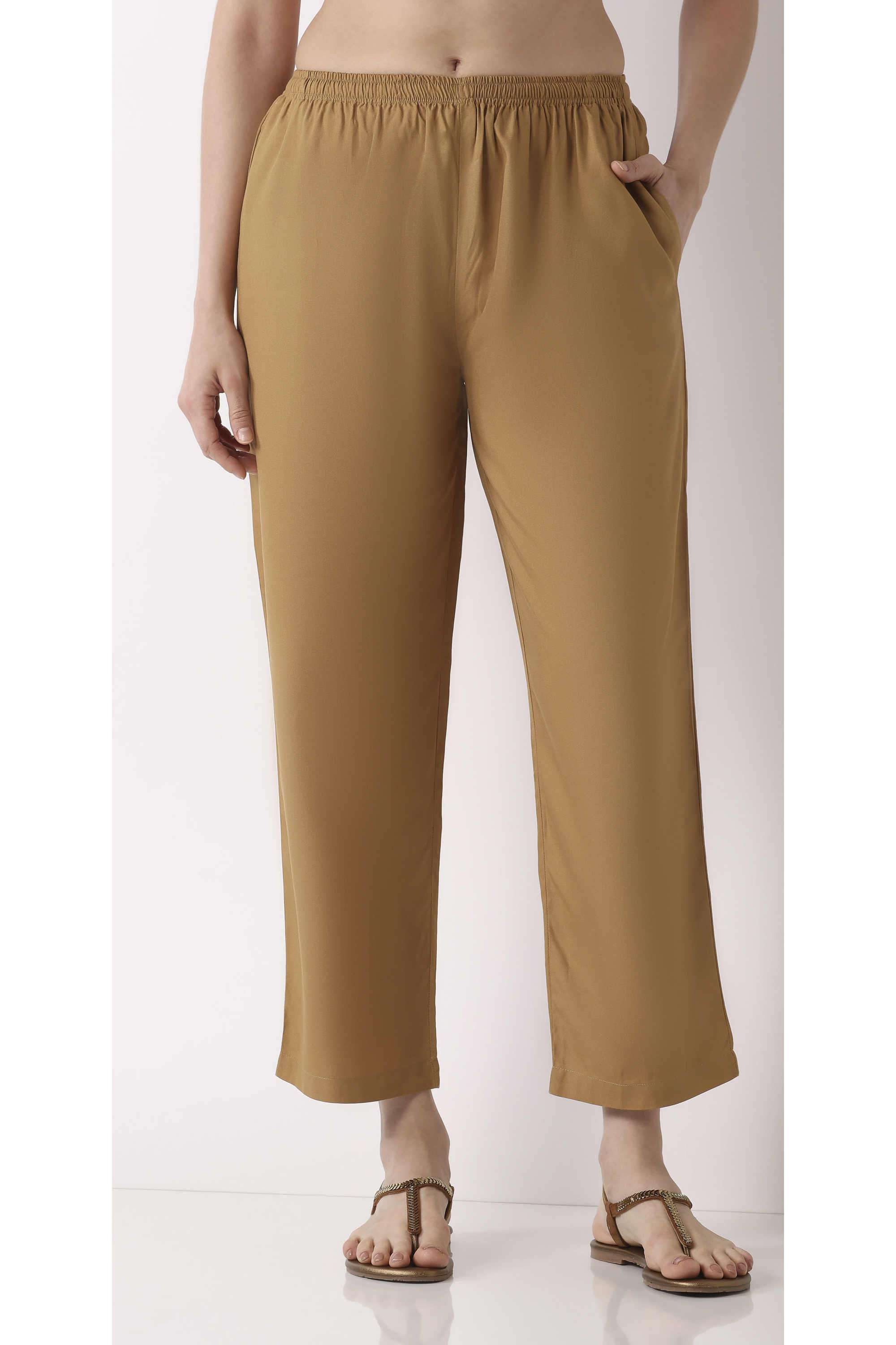 Solid-Rayon-Women-Pants