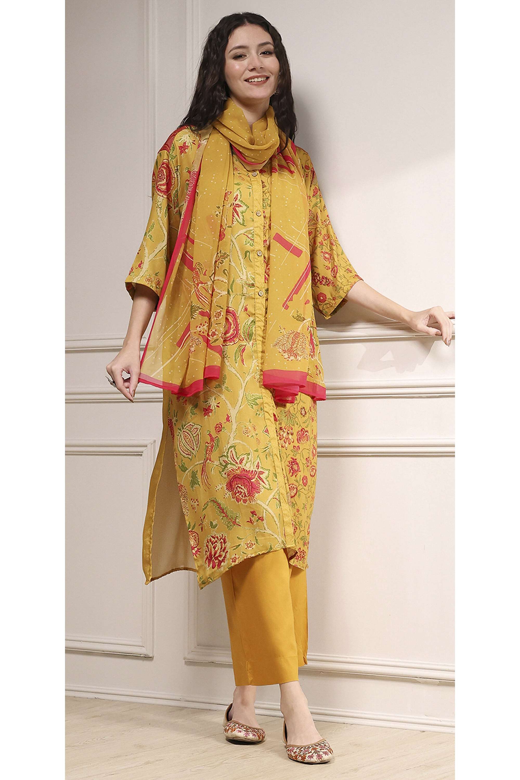 Printed-Viscose-Collared-Women-s-Festive-Wear-Kurta