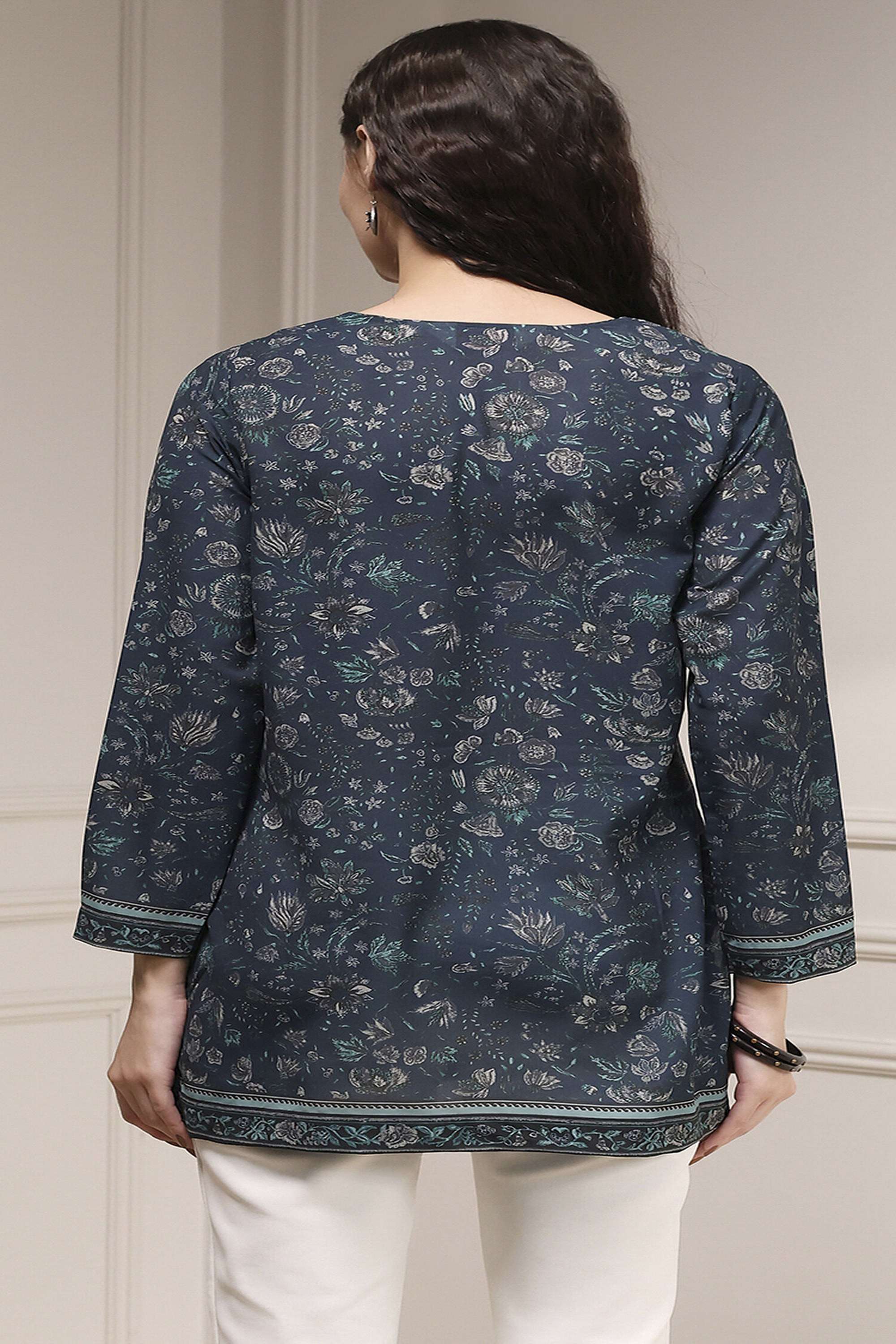 Printed-Polyester-Round-Neck-Women-s-Festive-Wear-Kurta