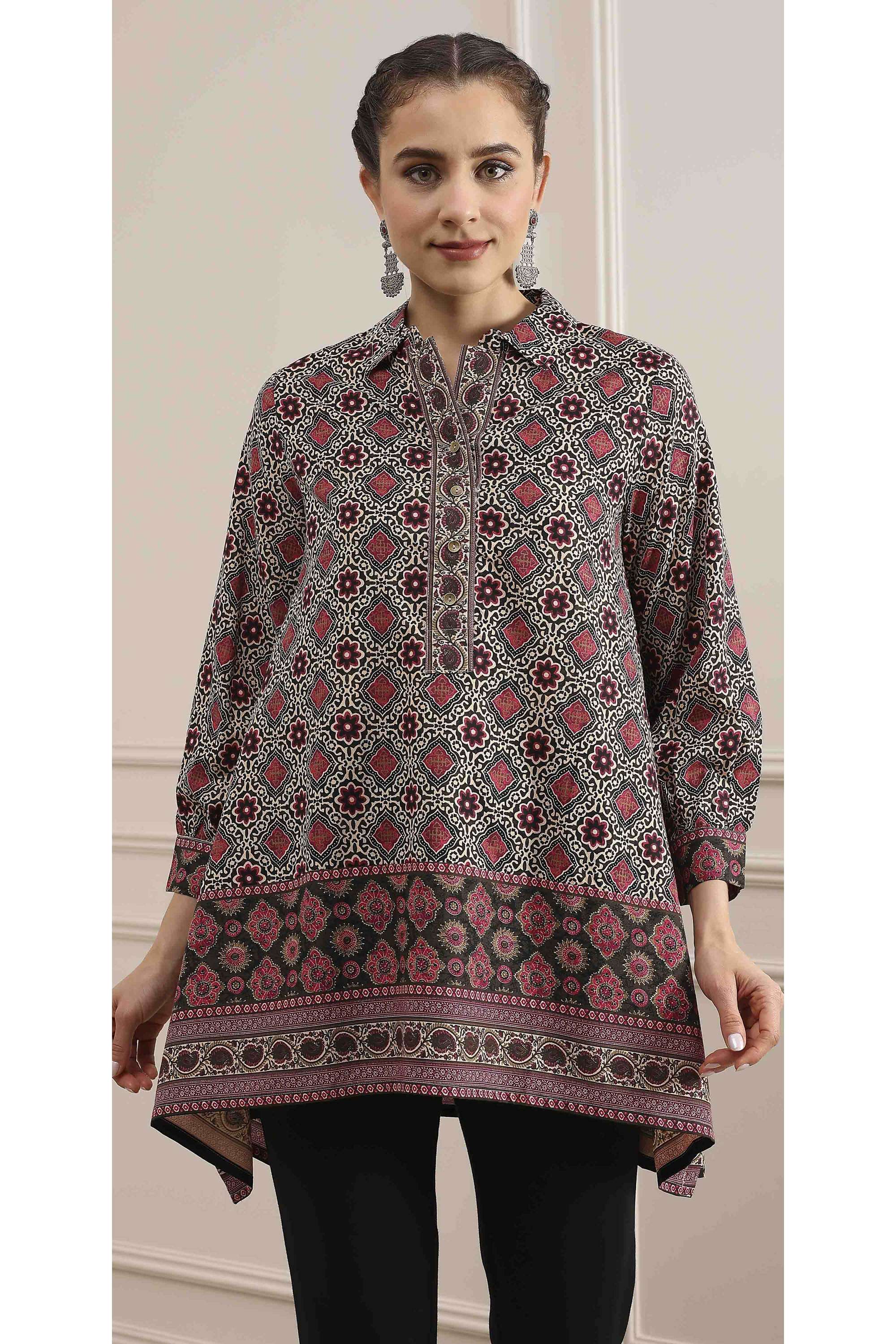 Solid-Rayon-Relaxed-Fit-Women-s-Top