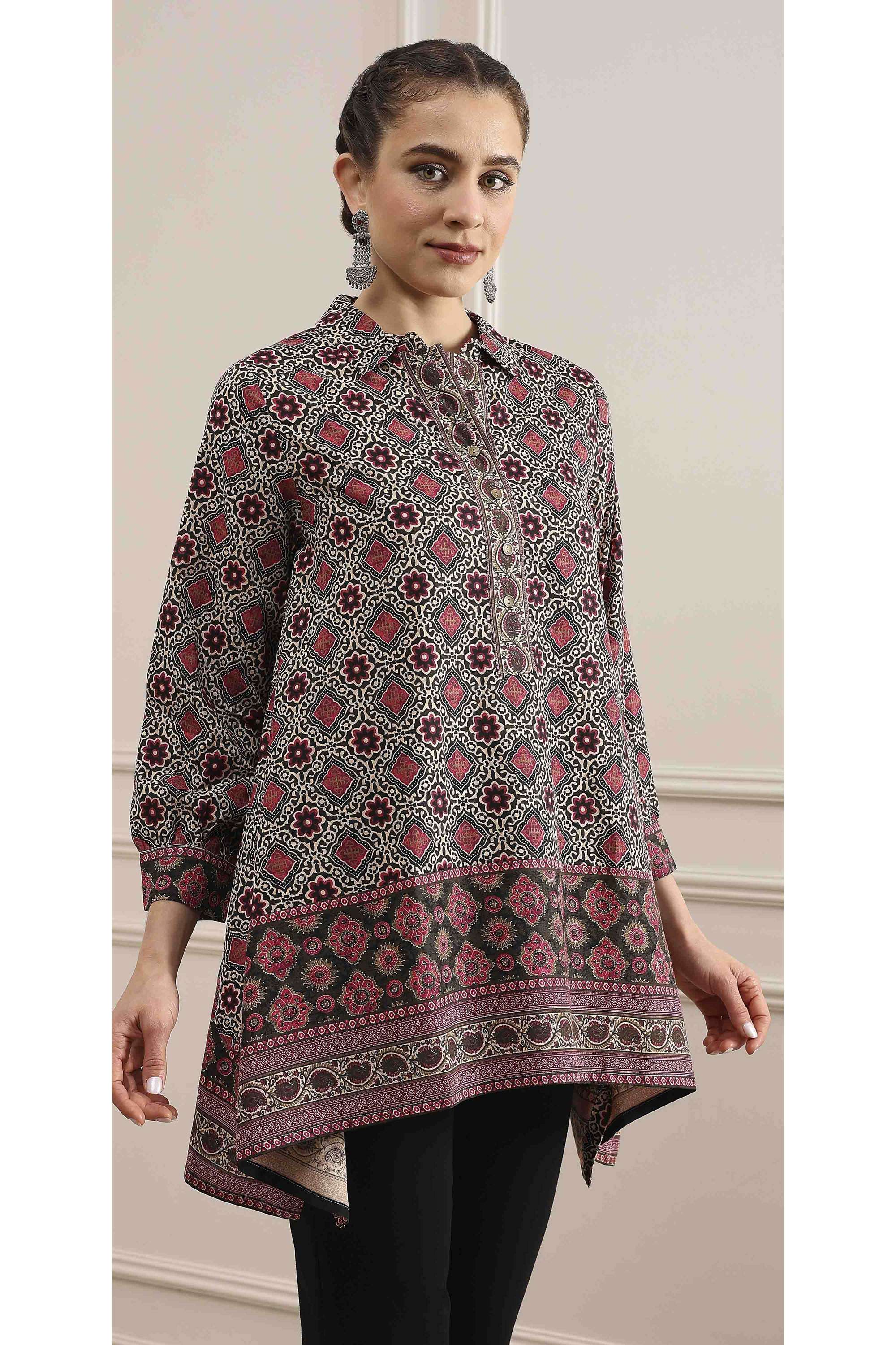 Solid-Rayon-Relaxed-Fit-Women-s-Top