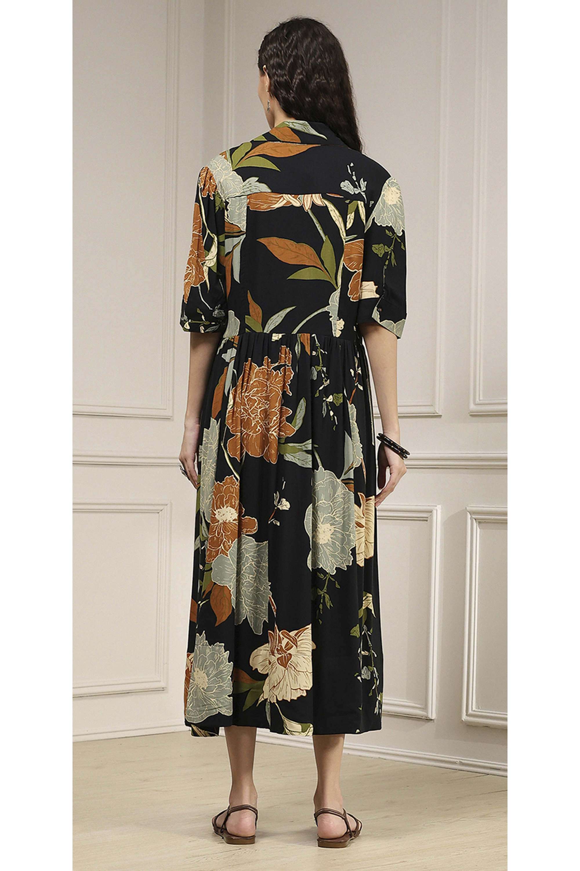 Solid-Rayon-Regular-Fit-Women-s-Maxi-Dress