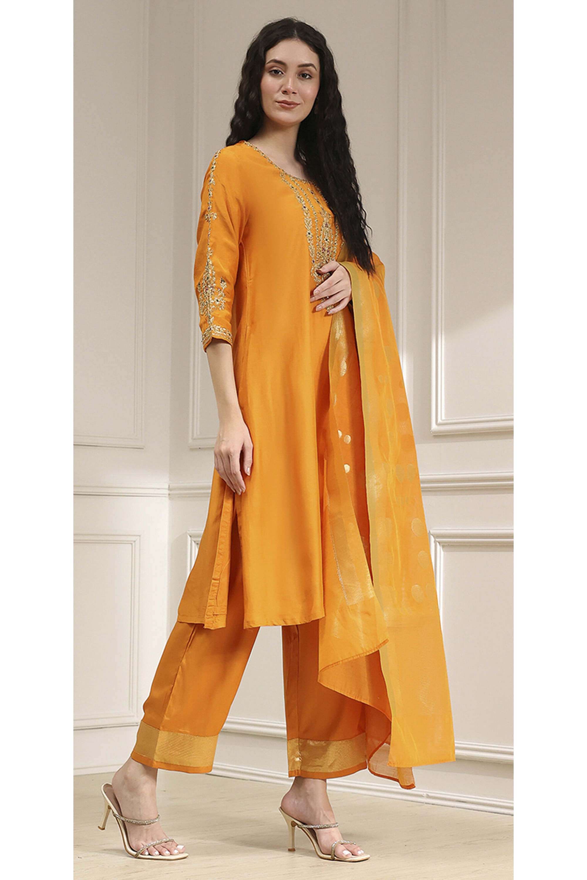 Solid-Modal-Straight-Fit-Women-s-Kurta-Set