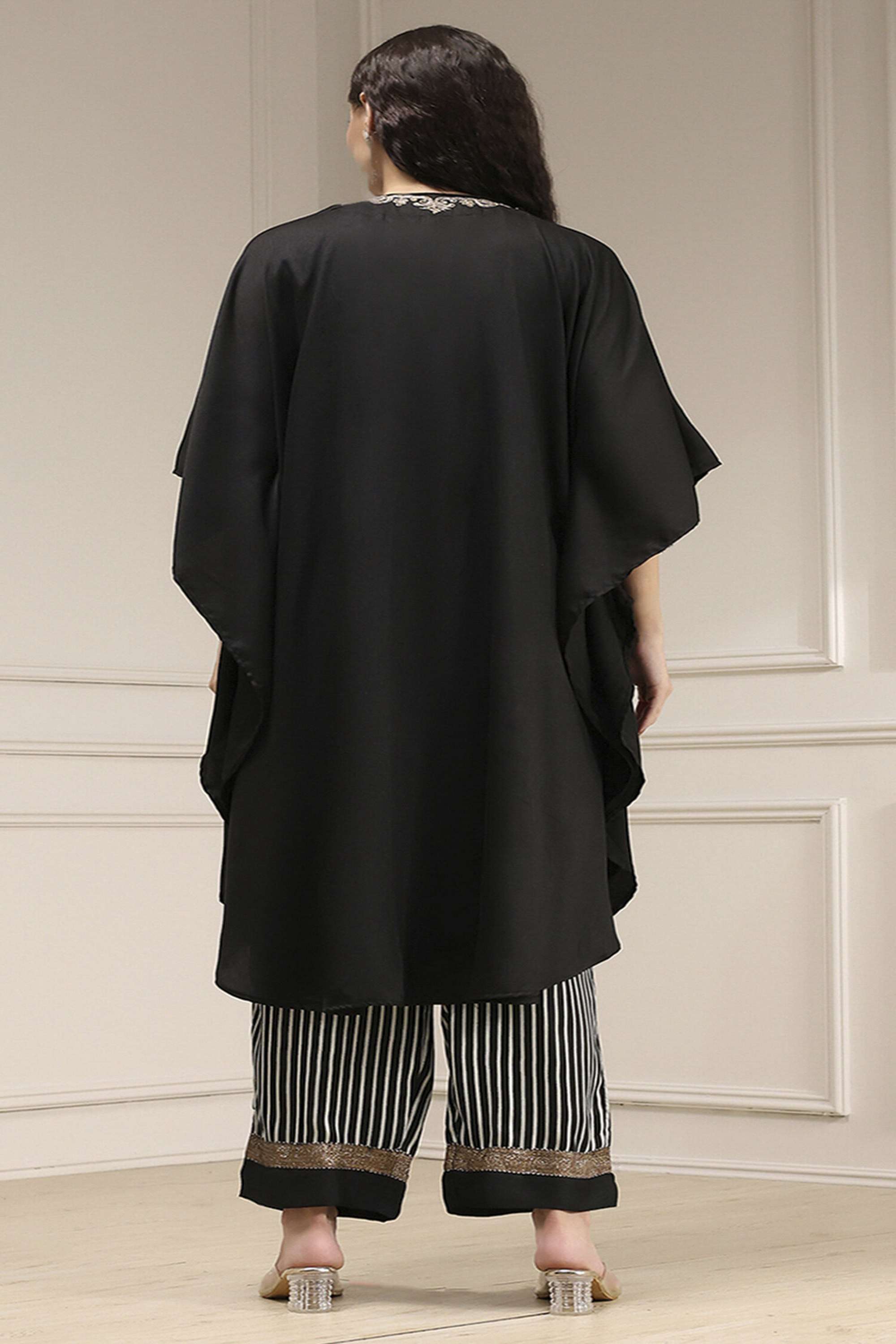 Solid-Modal-Round-Neck-Women-s-Festive-Wear-Kurta-Set