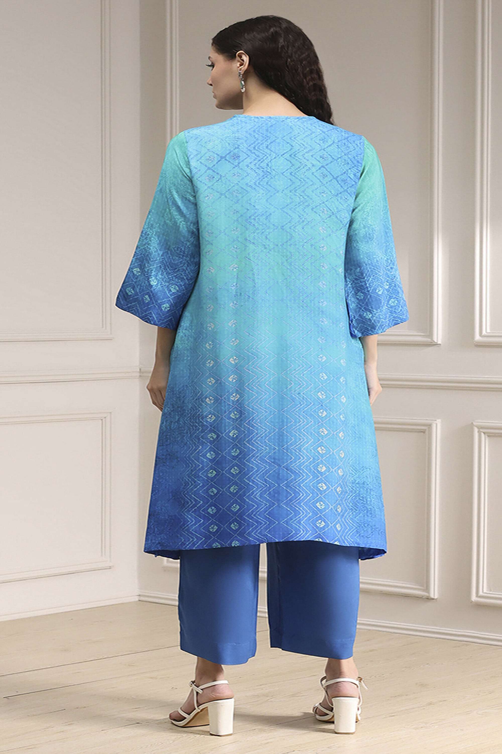 Printed-Modal-Round-Neck-Women-s-Festive-Wear-Kurta-Set