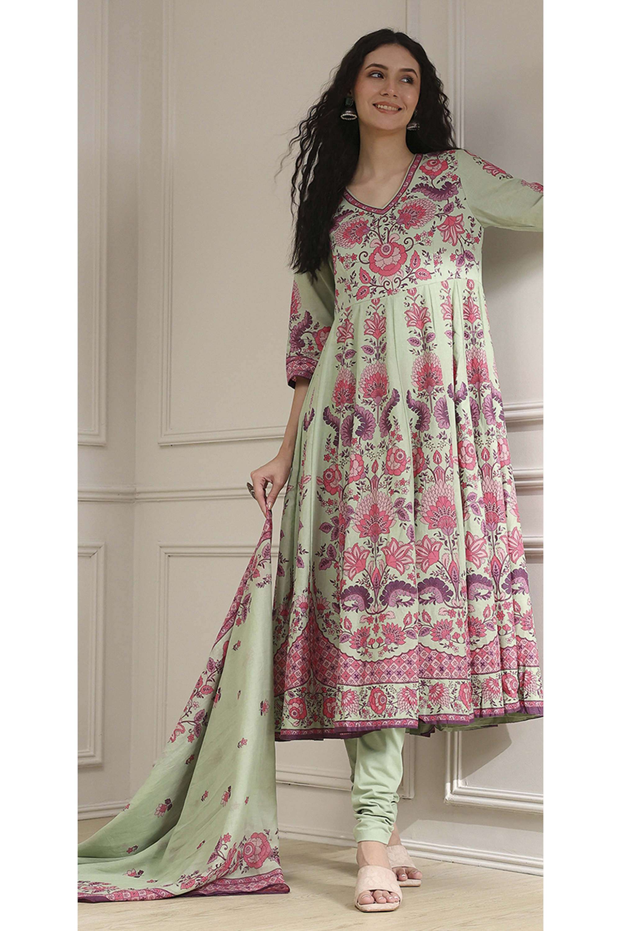 Solid-Cotton-Relaxed-Fit-Women-s-Kurta-Set