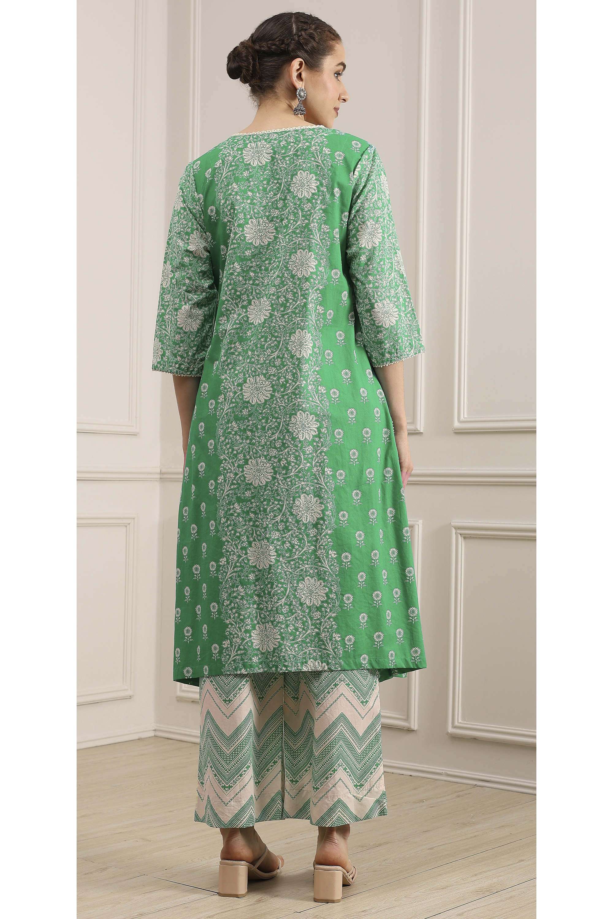 Solid-Cotton-Regular-Fit-Women-s-Kurta-Set