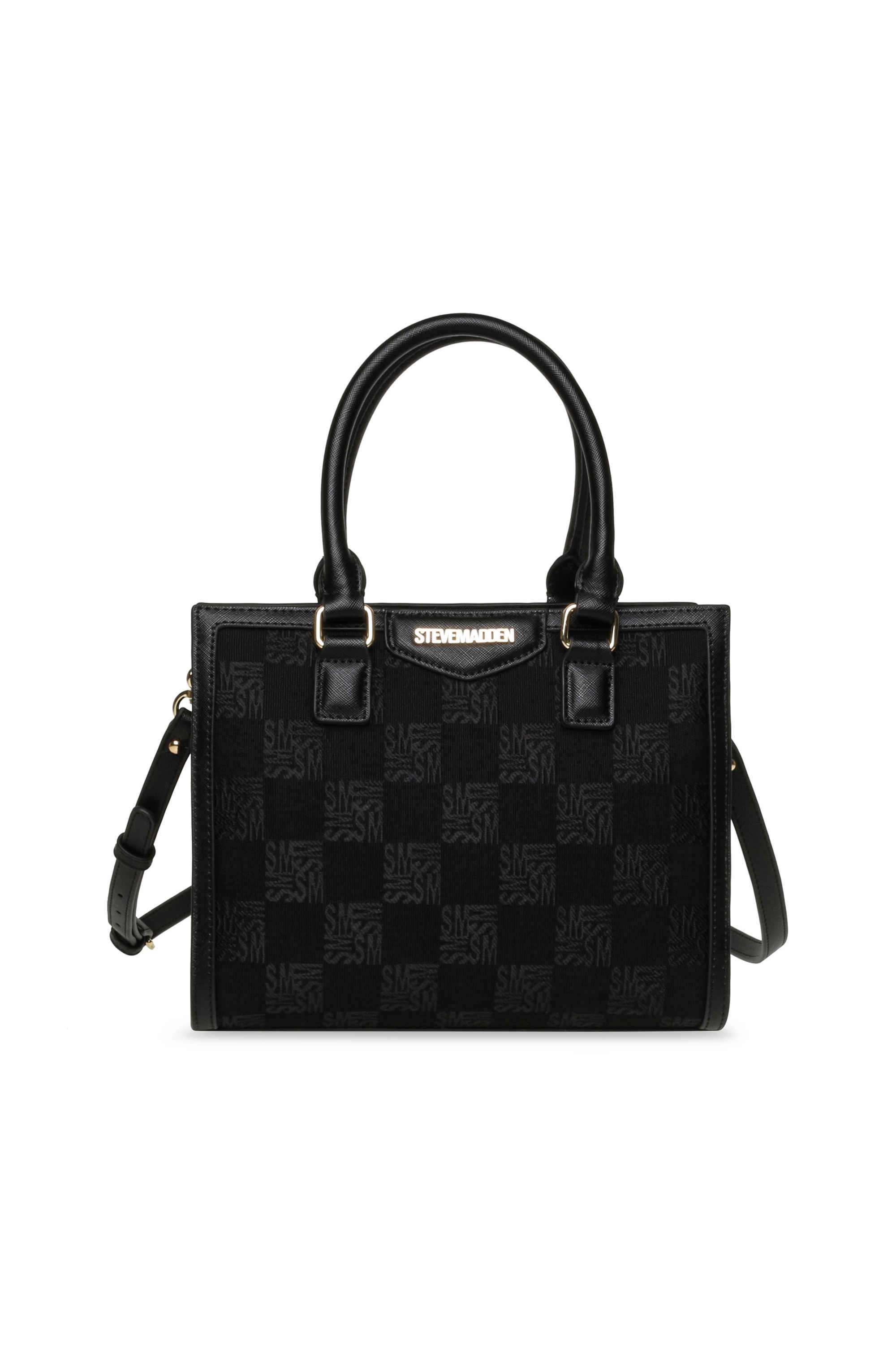STEVE-MADDEN-BLACK-TOTE-WOMEN-PU