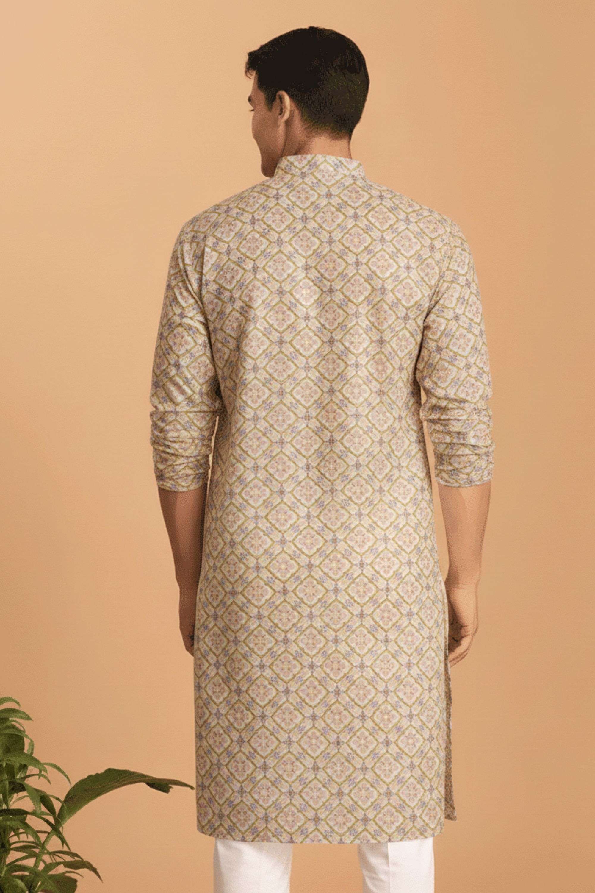 Embroidered-Blended-Fabric-Collared-Men-s-Kurta