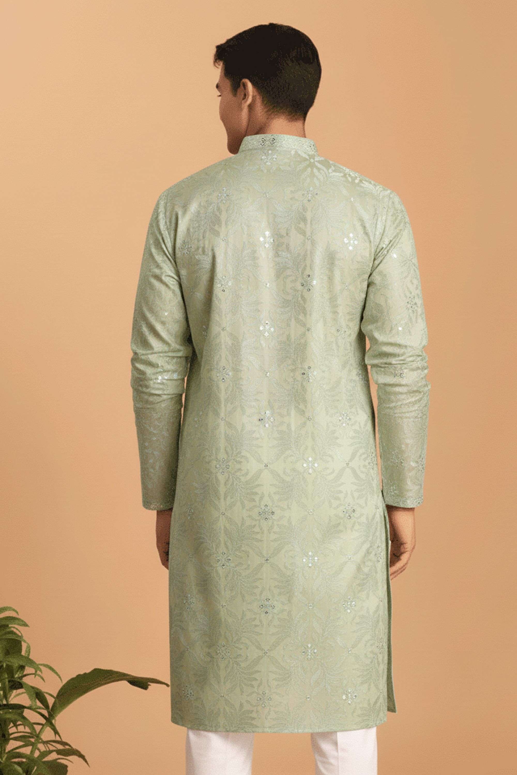 Embroidered-Blended-Fabric-Regular-Fit-Men-Kurta