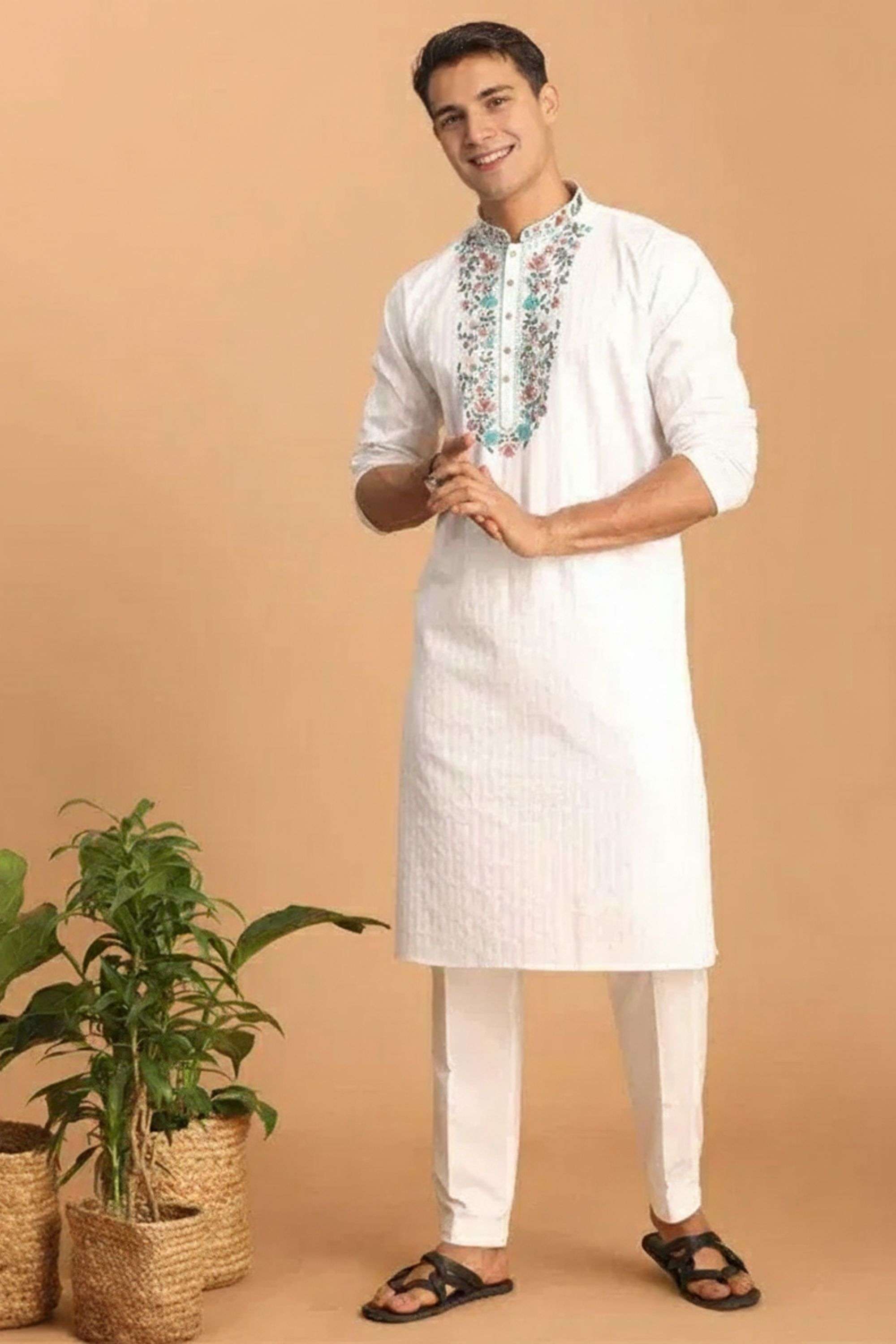 Embroidered-Blended-Fabric-Regular-Fit-Men-s-Kurta