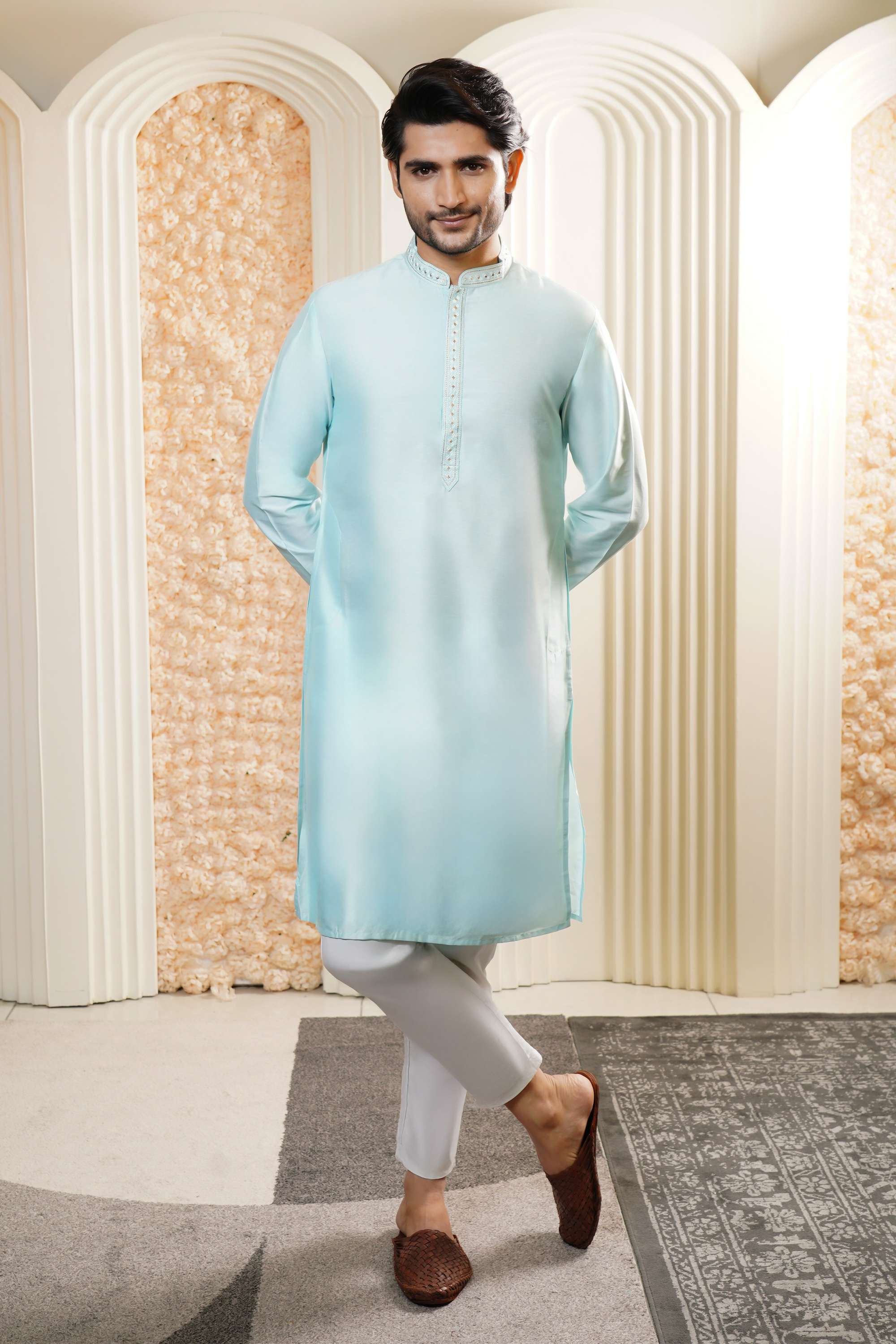 Embroidered-Blended-Fabric-Men-s-Casual-Wear-Kurta