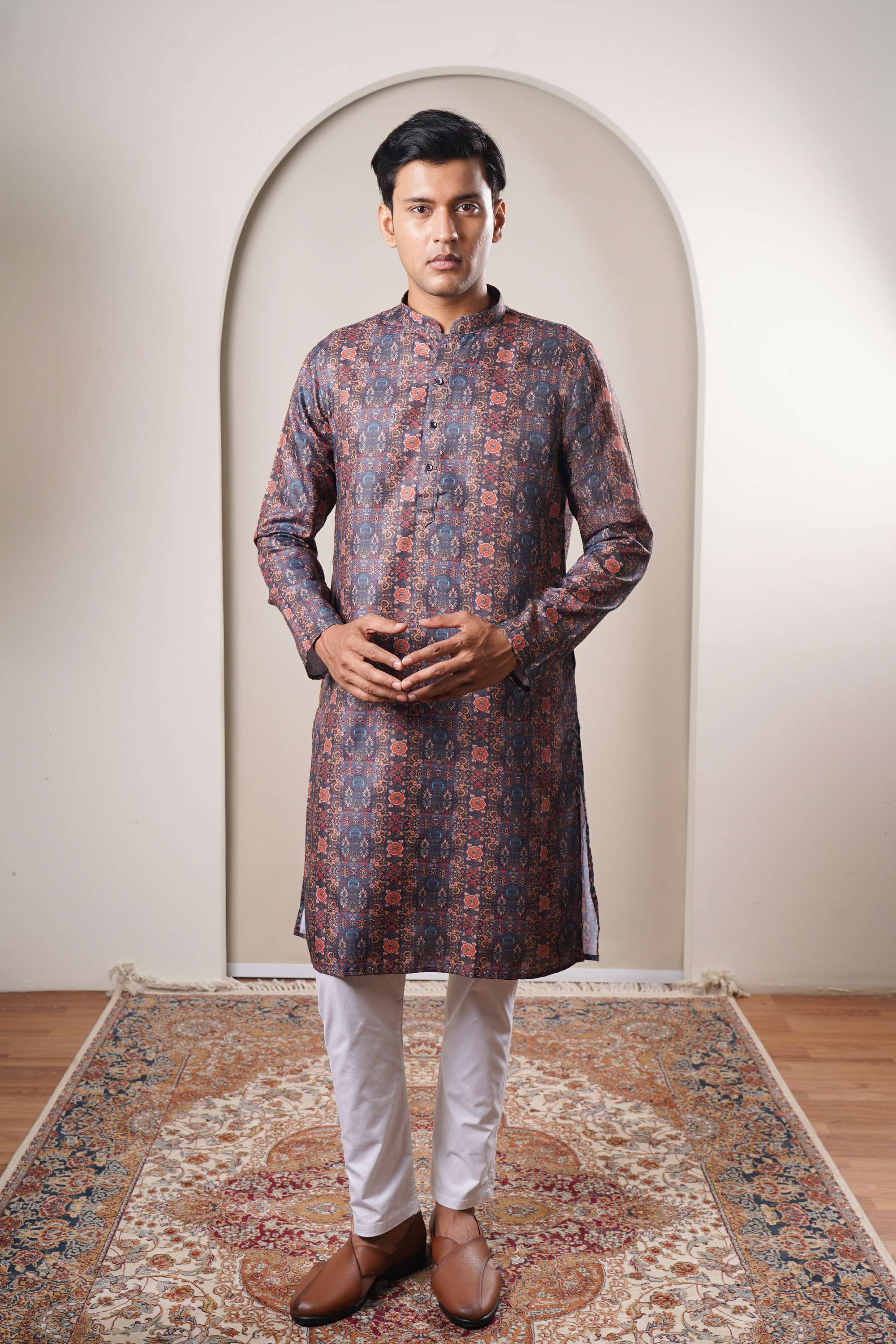 Printed-Polyester-Collared-Men-s-Festive-Wear-Kurta