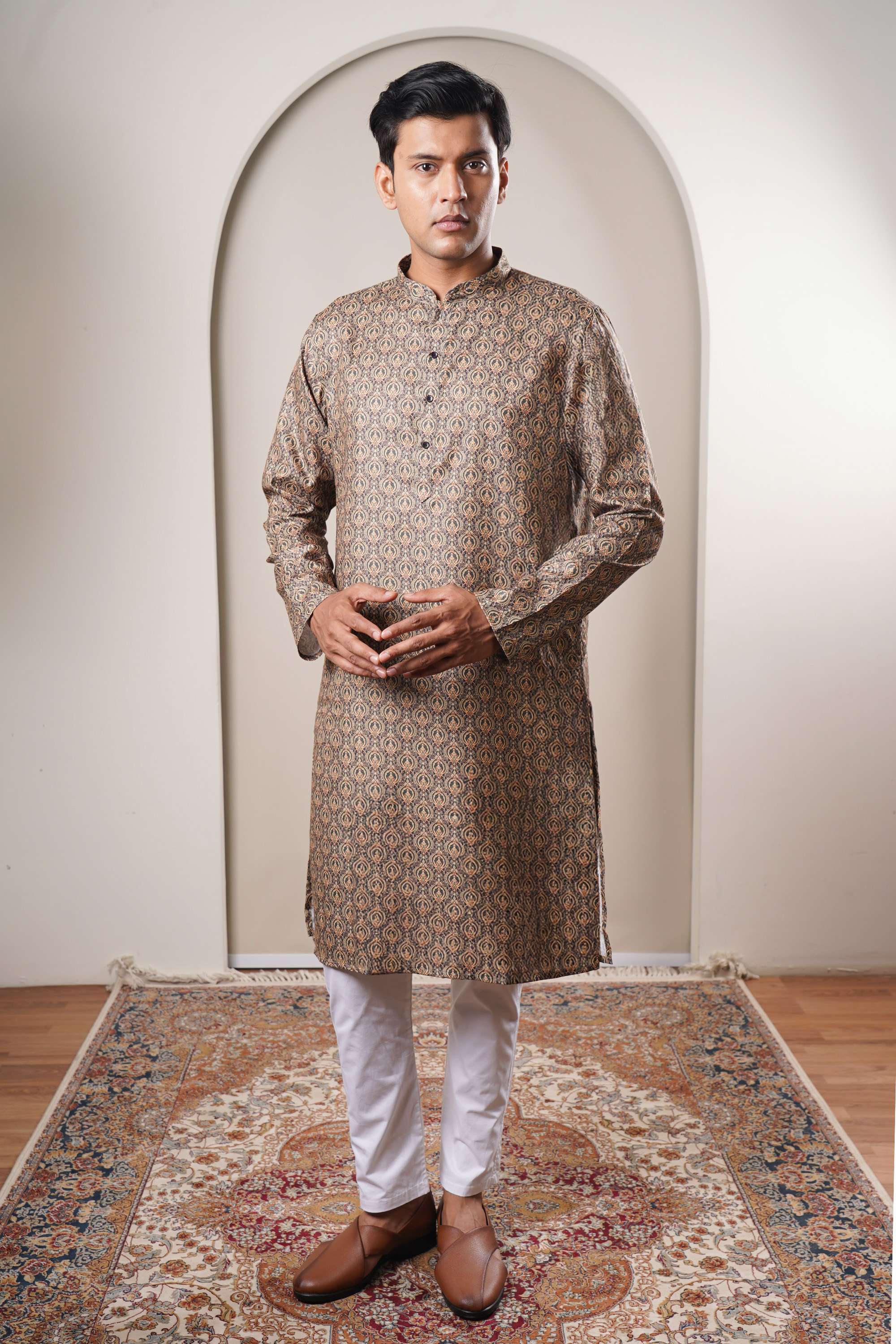 Printed-Polyester-Collared-Men-s-Festive-Wear-Kurta
