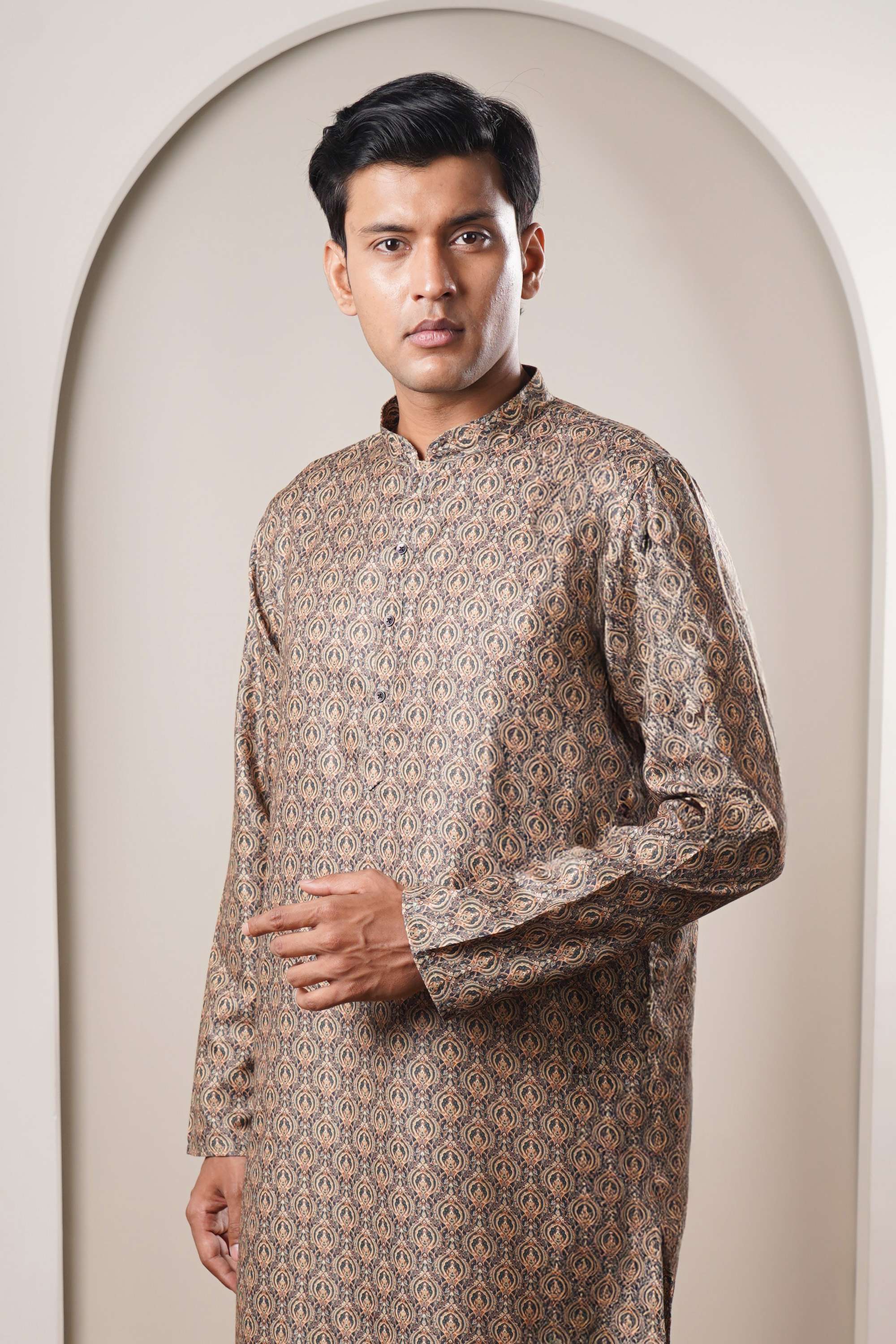 Printed-Polyester-Collared-Men-s-Festive-Wear-Kurta