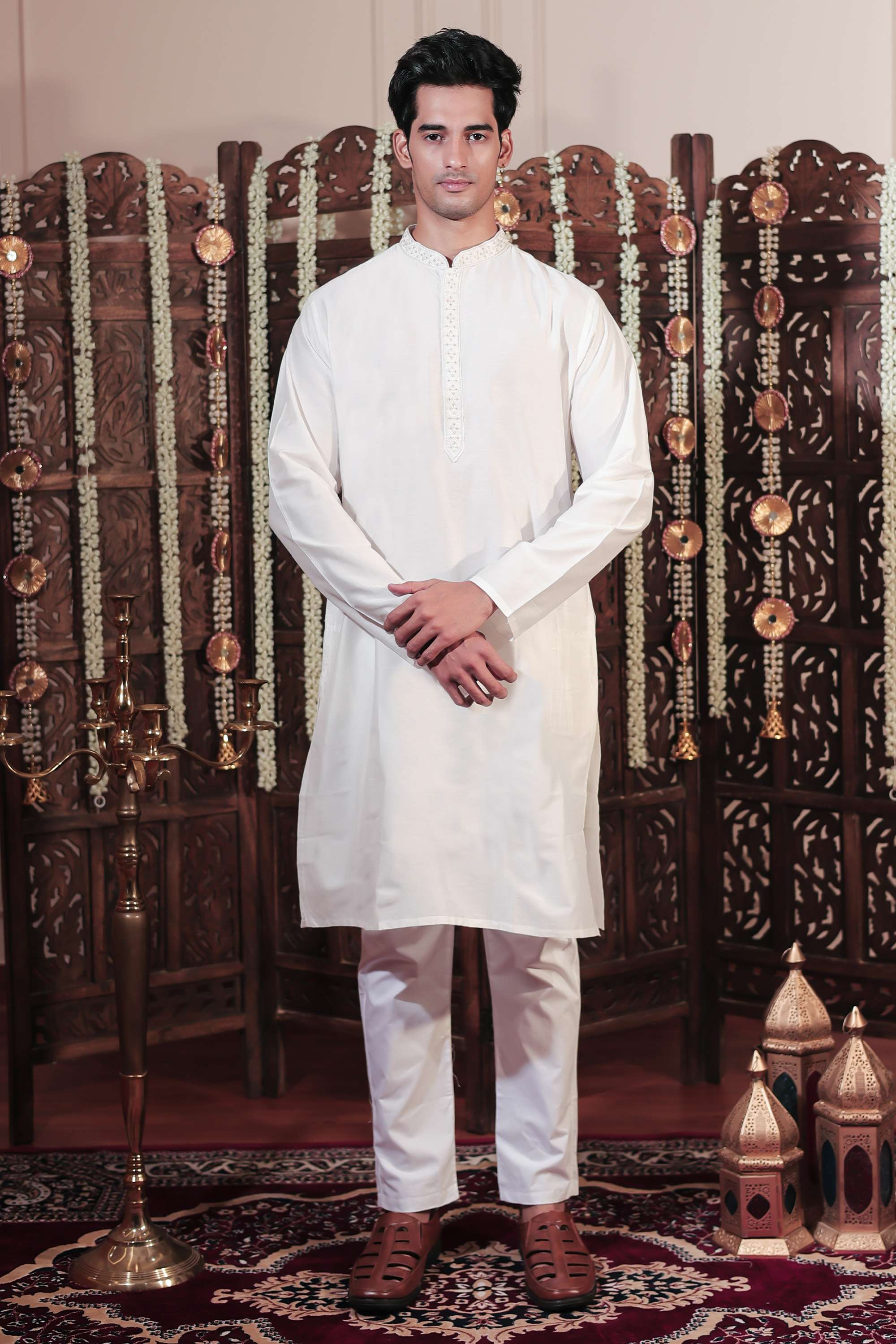 Solid-Viscose-Men-s-Festive-Wear-Kurta
