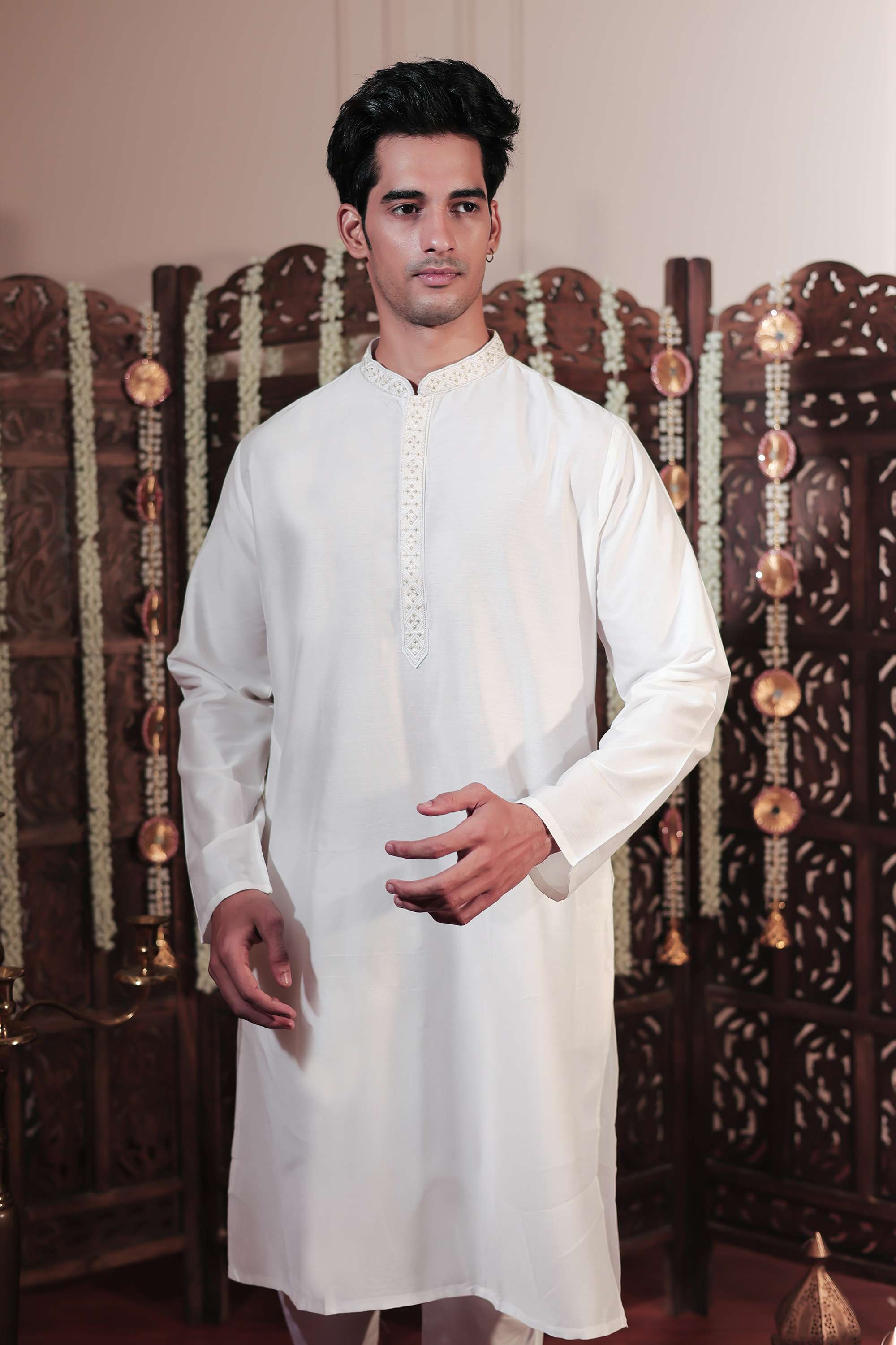 Solid-Viscose-Men-s-Festive-Wear-Kurta