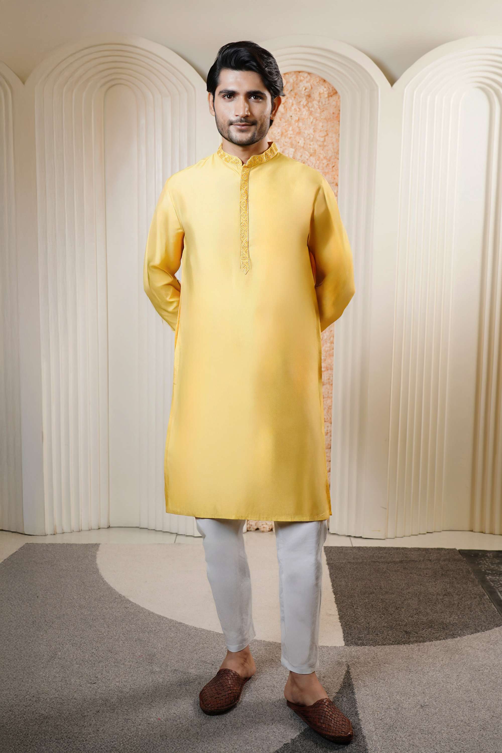 Embroidered-Blended-Fabric-Men-s-Casual-Wear-Kurta
