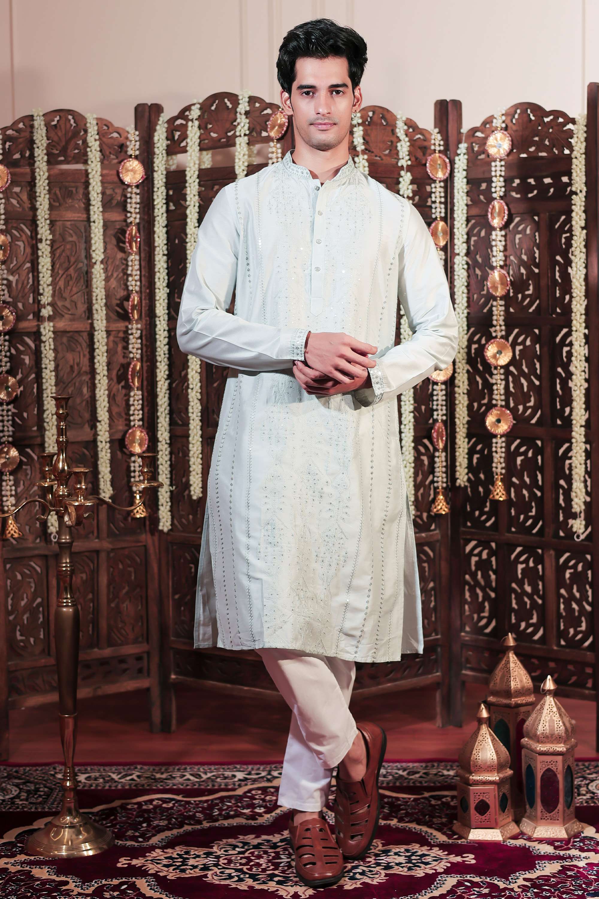 Embellished-Viscose-Men-s-Festive-Wear-Kurta