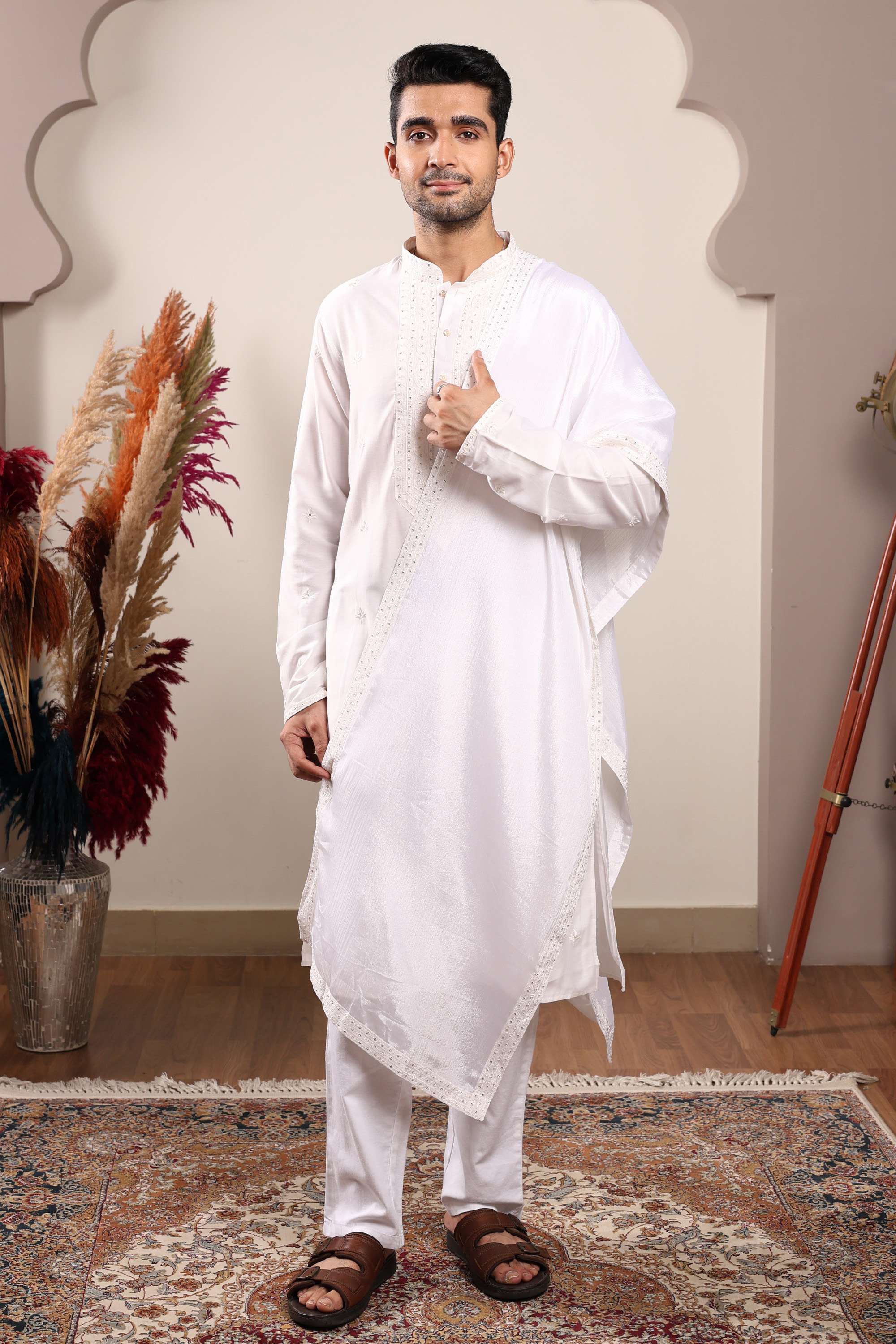 Embroidered-Blended-Fabric-Henley-Men-s-Festive-Wear-Kurta