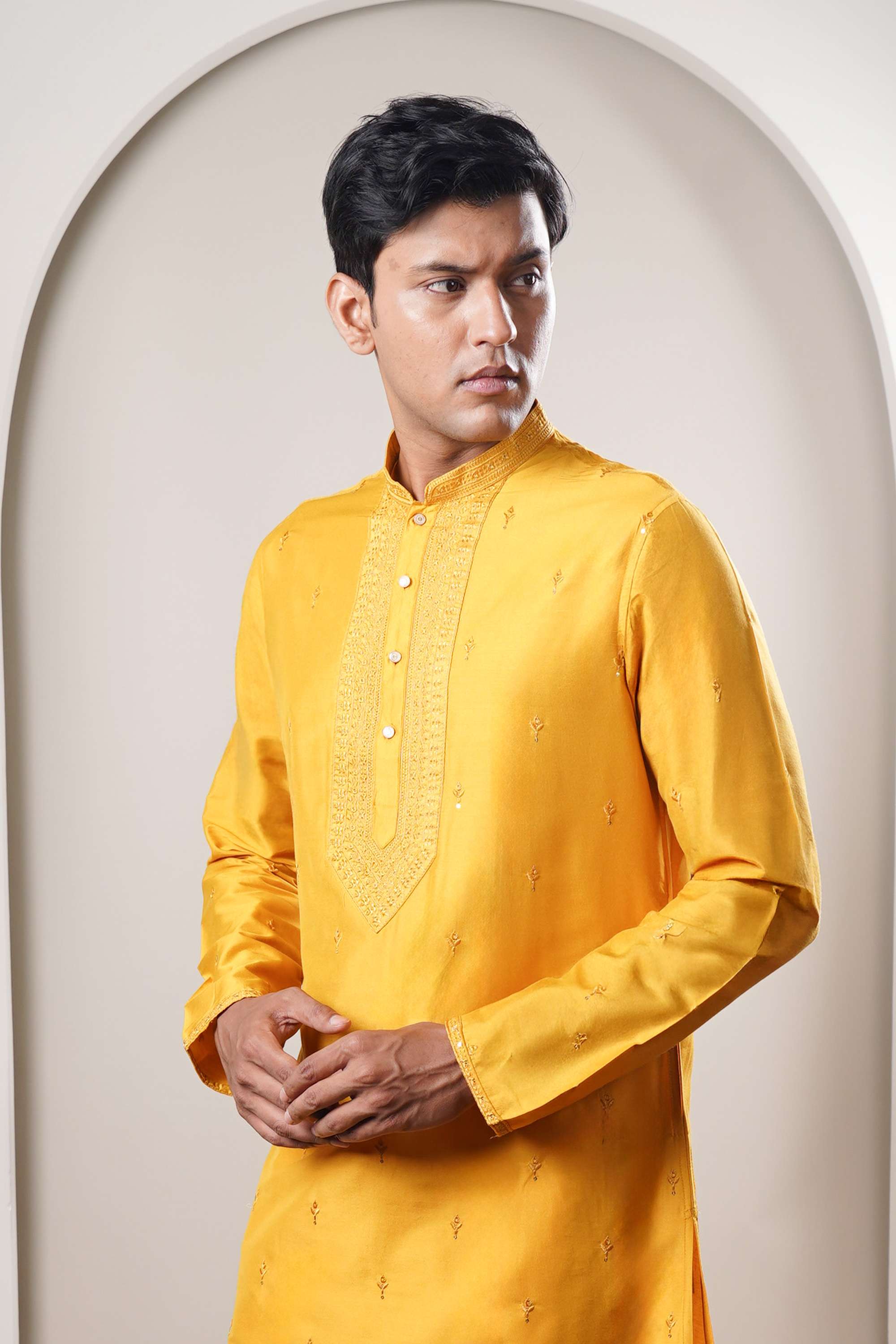 Embroidered-Blended-Fabric-Collared-Men-s-Festive-Wear-Kurta
