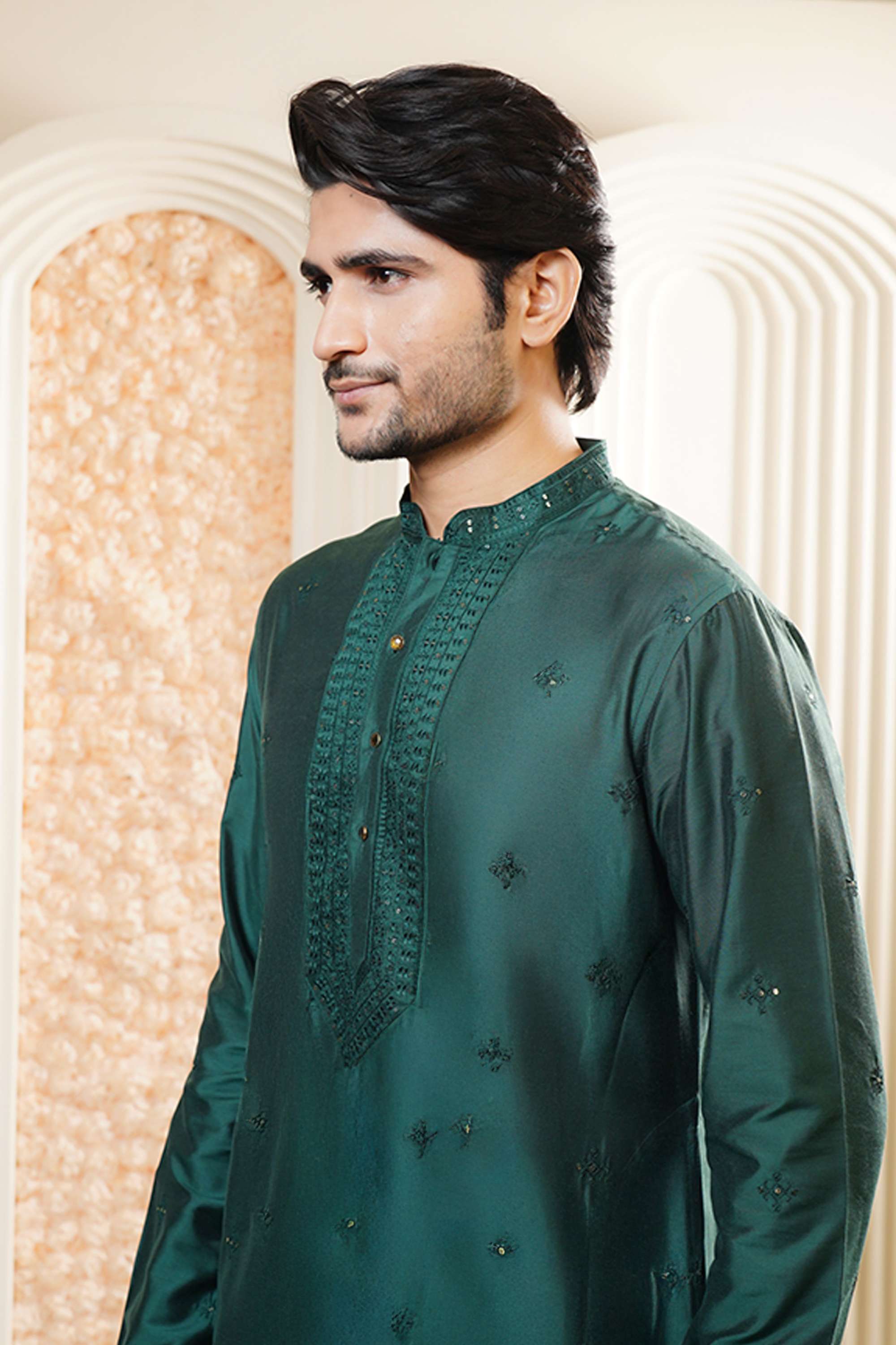 Embellished-Blended-Fabric-Men-s-Festive-Wear-Kurta