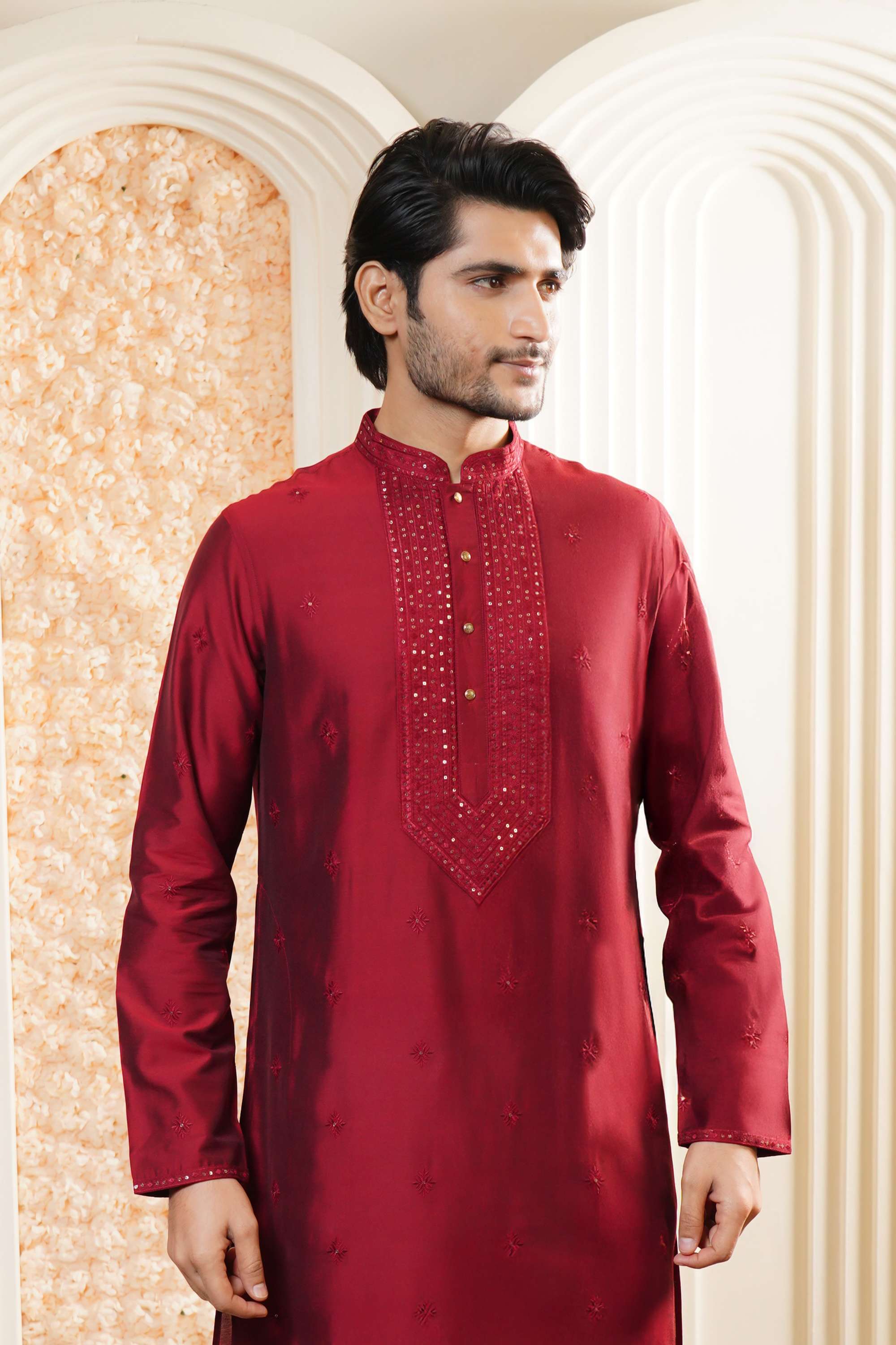 Embellished-Blended-Fabric-Men-s-Festive-Wear-Kurta
