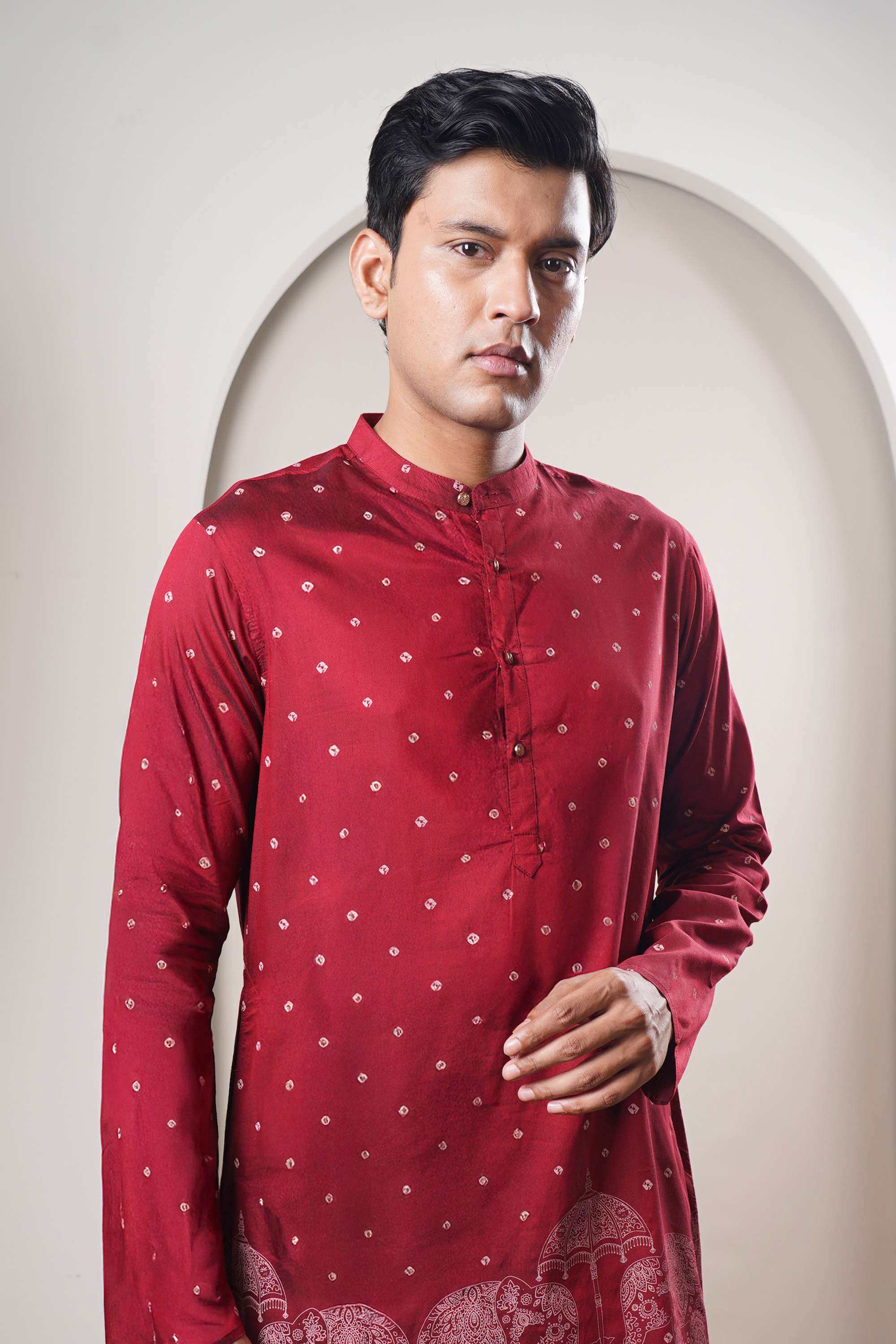 Printed-Blended-Fabric-Collared-Men-s-Festive-Wear-Kurta