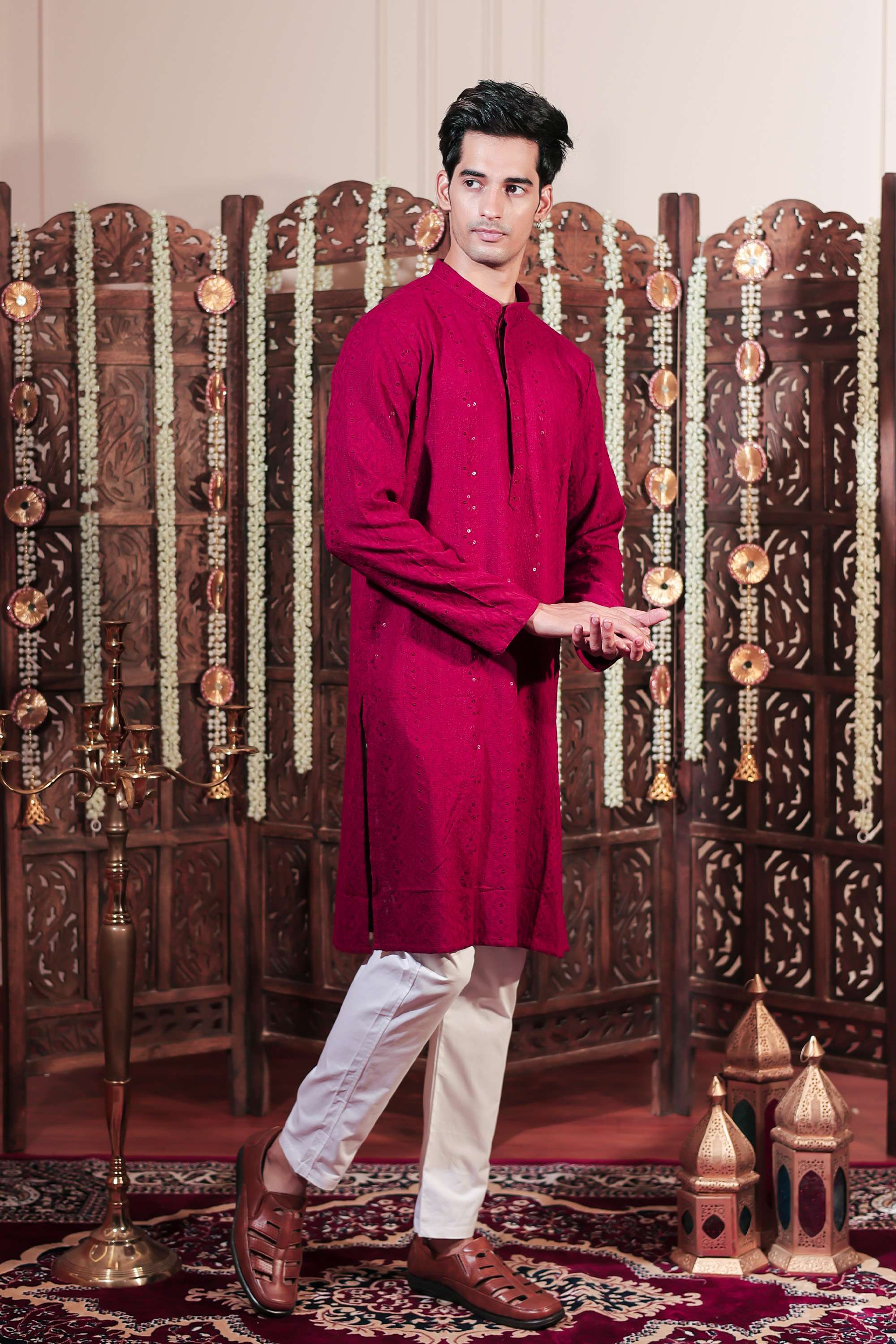 Embroidered-Rayon-Men-s-Festive-Wear-Kurta