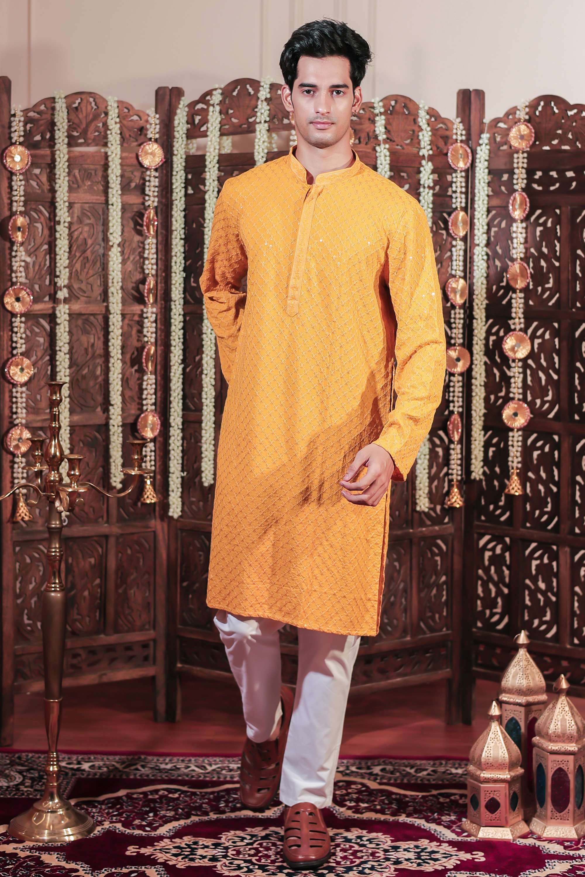 Embroidered-Rayon-Men-s-Festive-Wear-Kurta