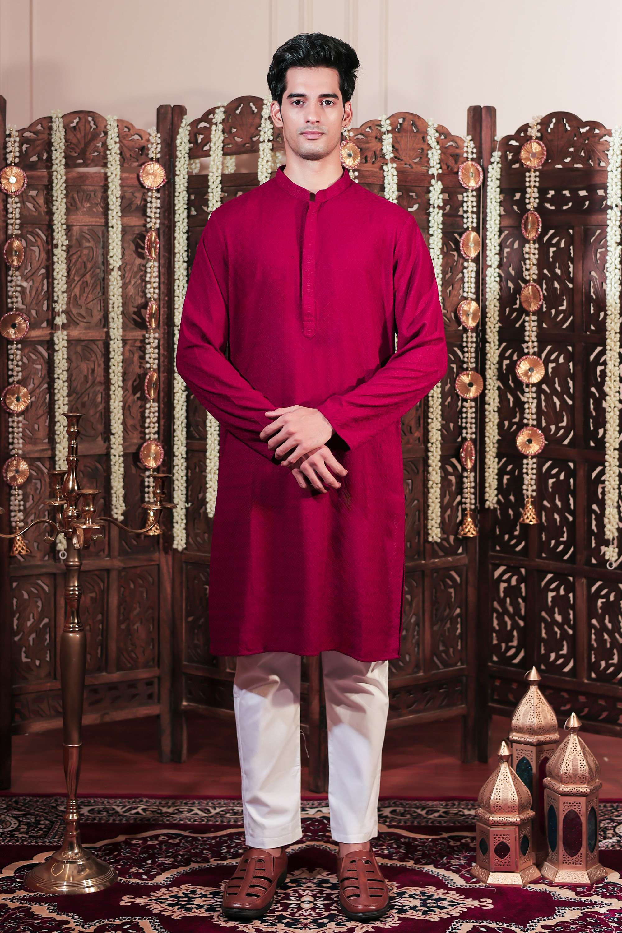 Textured-Rayon-Men-s-Festive-Wear-Kurta