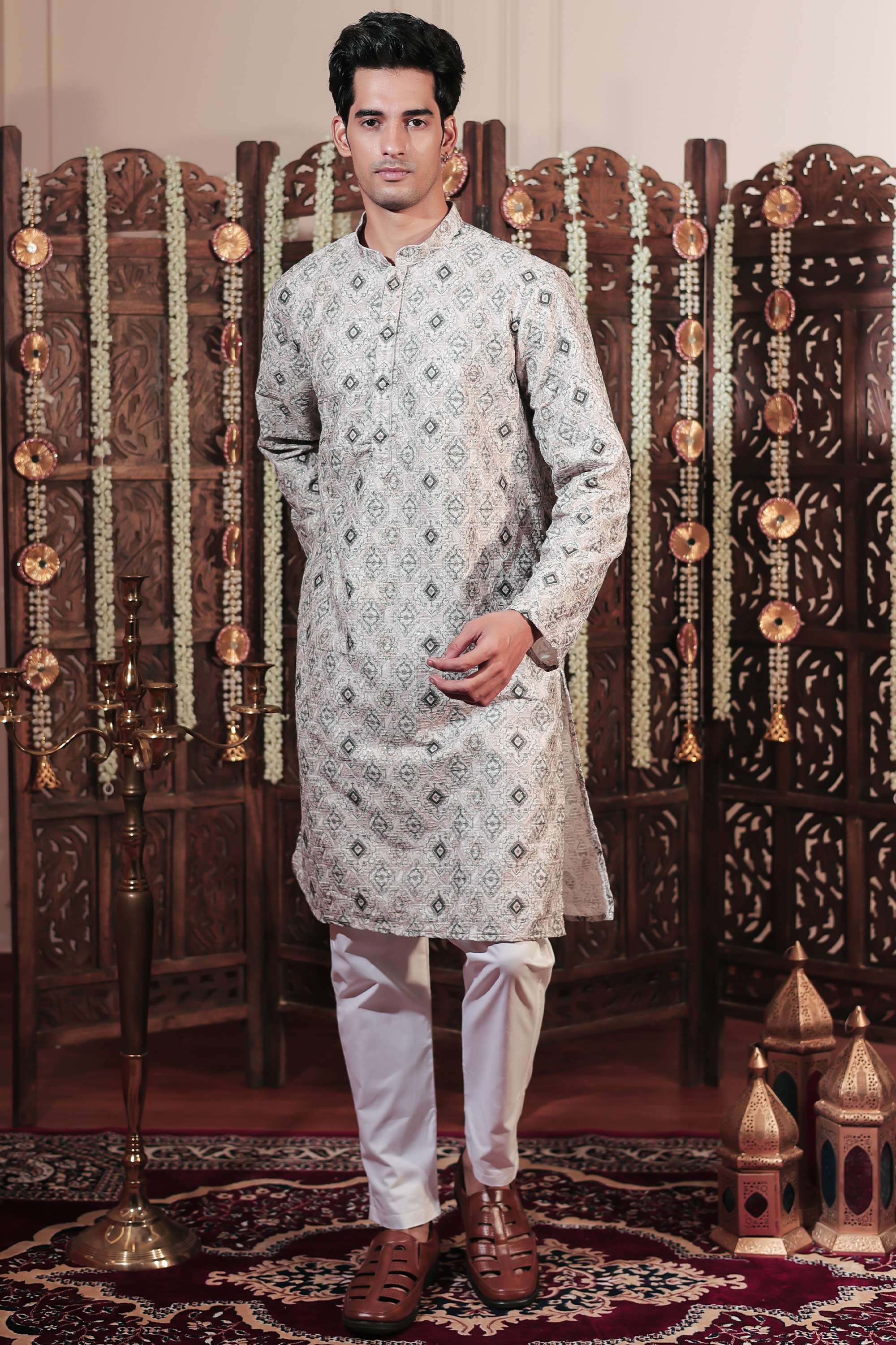 Embroidered-Viscose-Men-s-Festive-Wear-Kurta