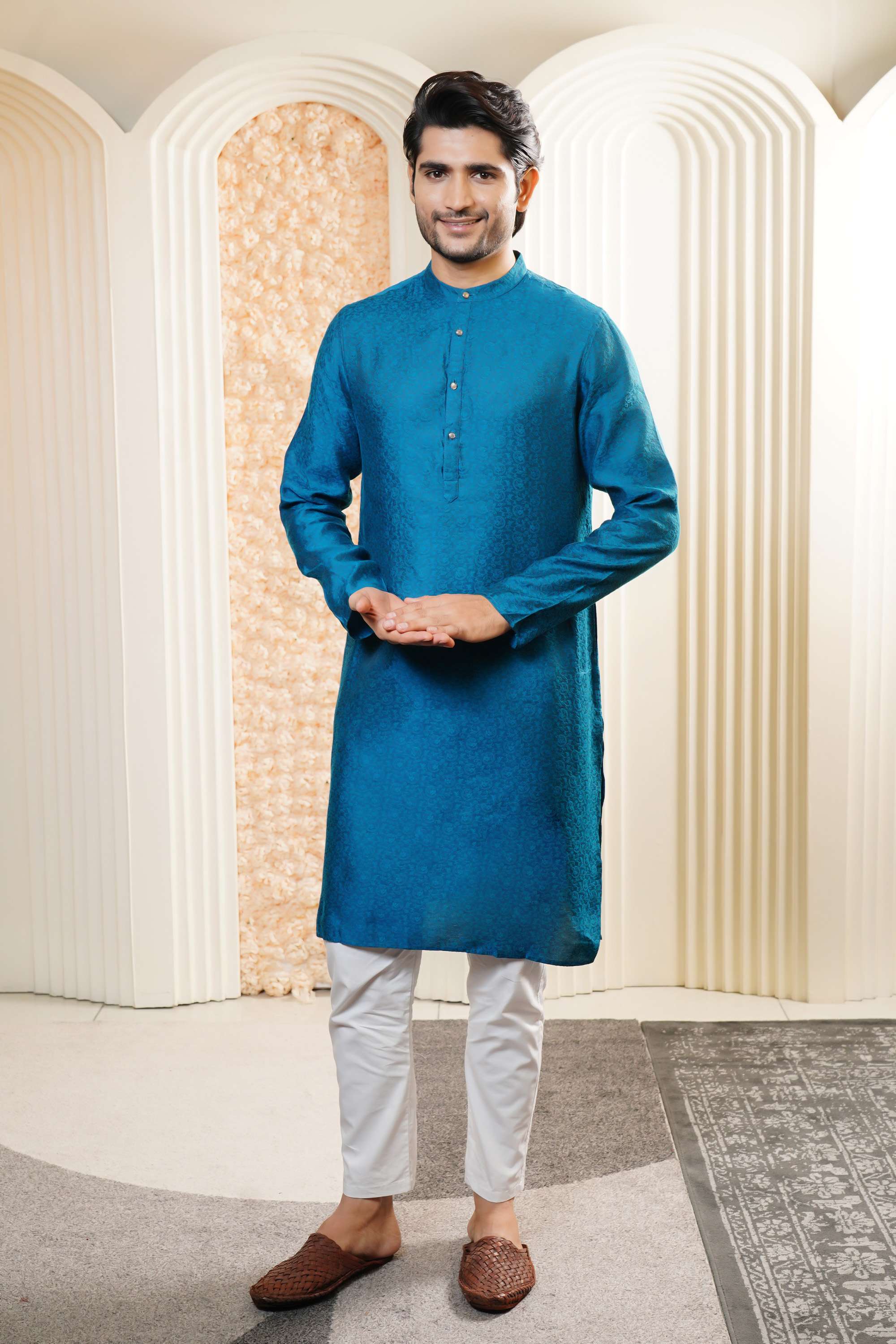 Dobby-Blended-Fabric-Men-s-Casual-Wear-Kurta